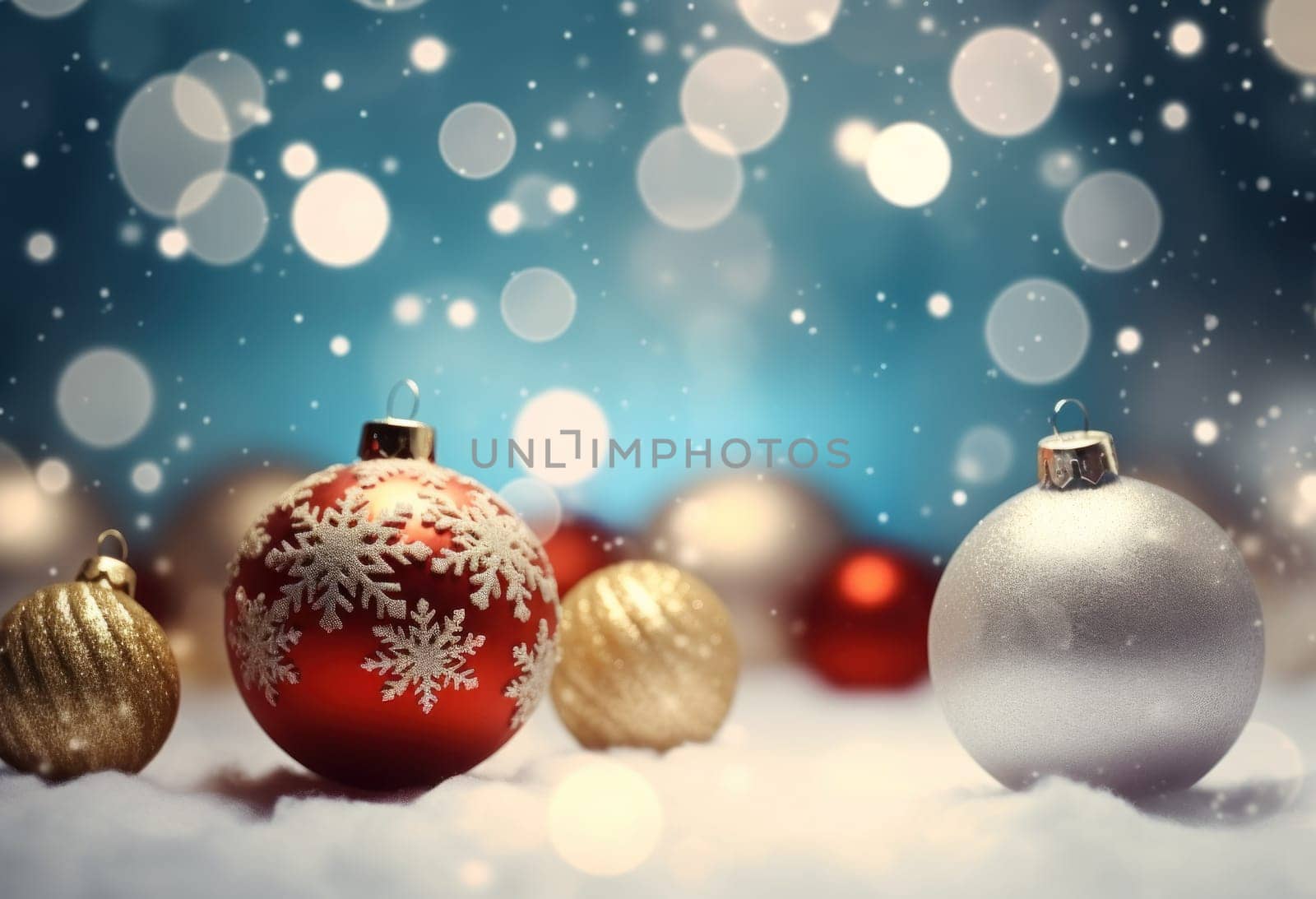 Christmas background with New Year decorations by Dvorak