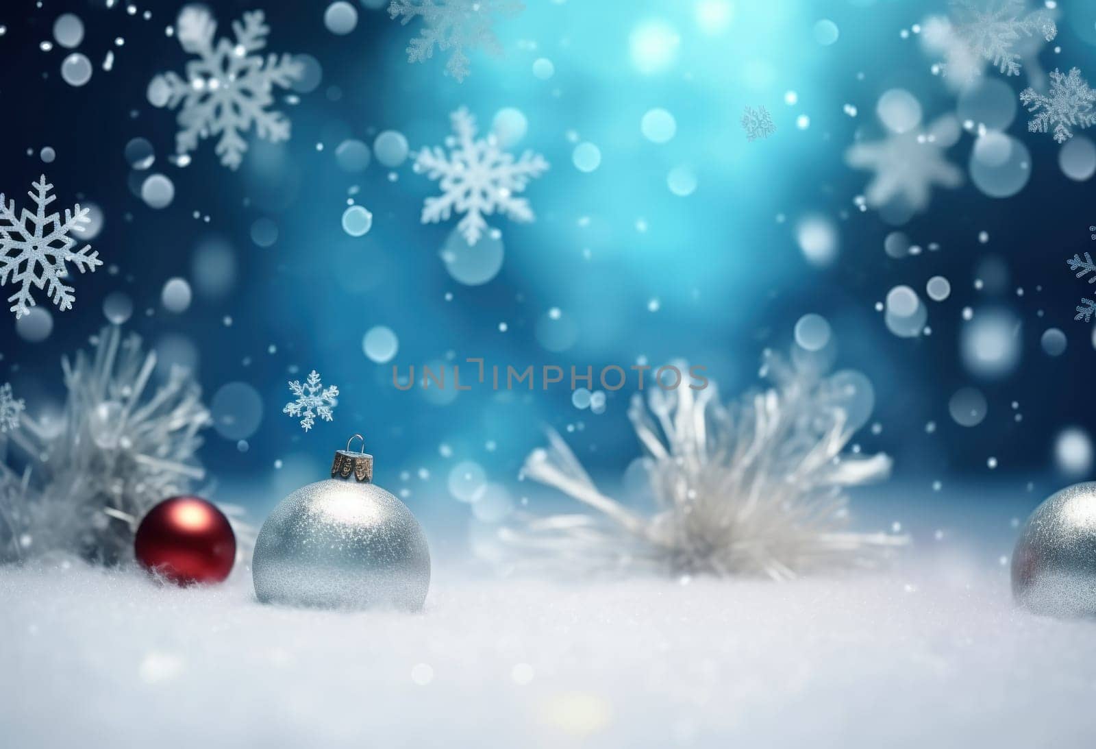 Christmas background with New Year decorations by Dvorak