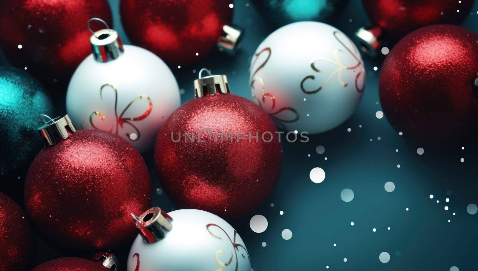 Christmas background with New Year decorations by Dvorak