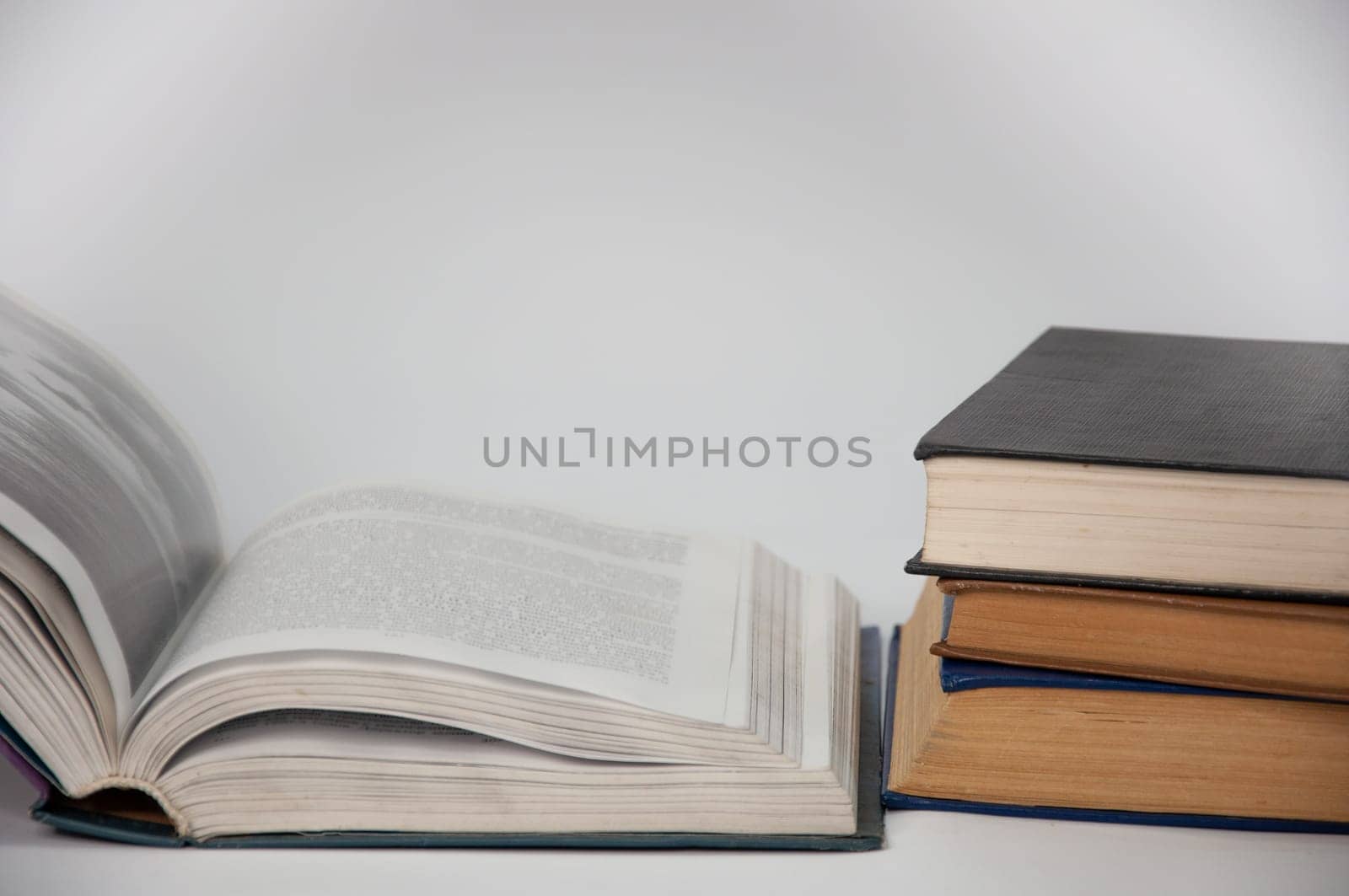 isolated books on white background. High quality photo