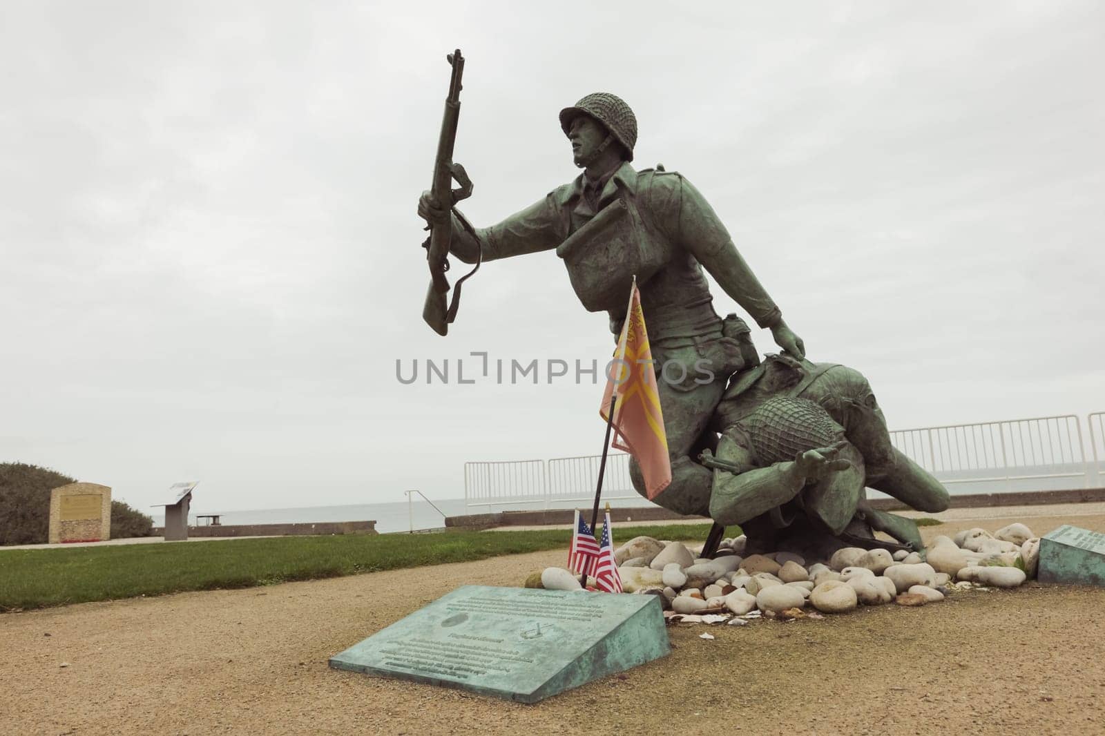 France December 24 2022 Regimental Combat Team Memorial on Omaha beach in Normandy by PopOff