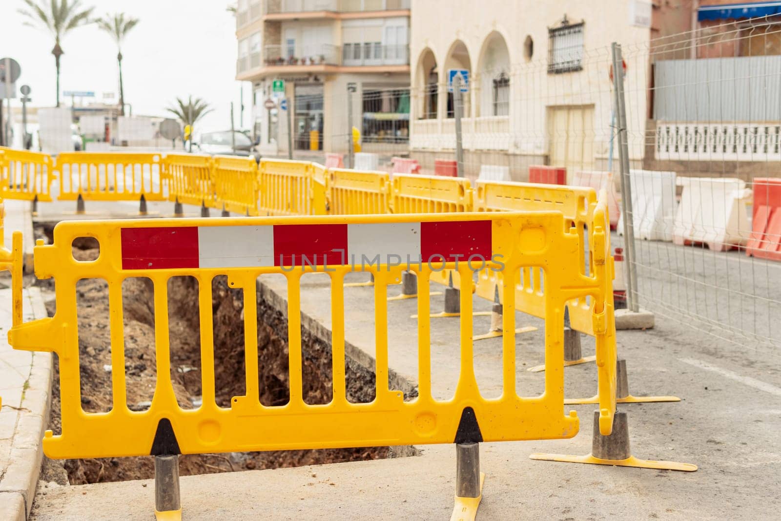 Repair of underground utilities. Replacement of the Pipeline on street by PopOff