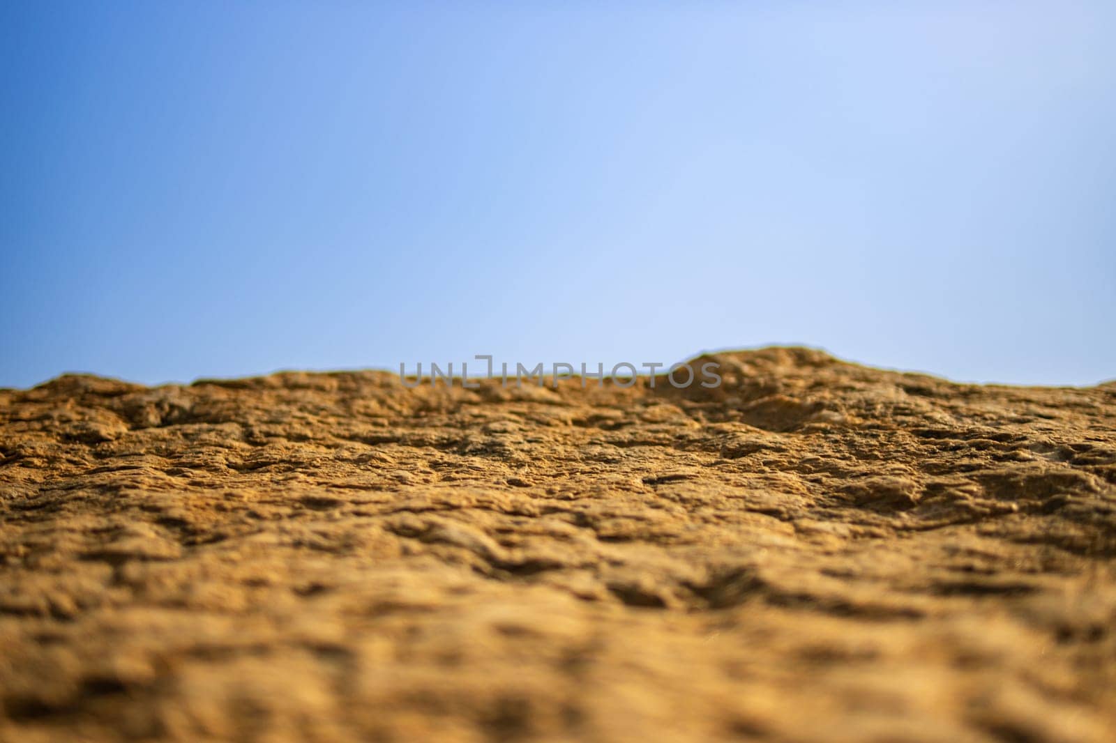 view from the mountain to the blue sky, a beautiful landscape there is a place for an inscription by PopOff