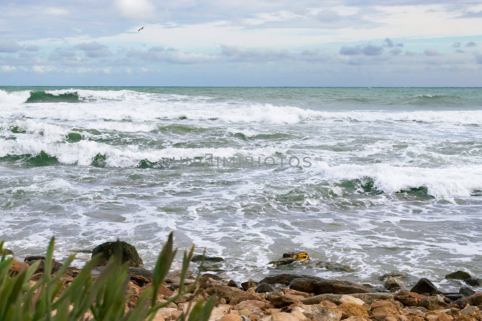 beautiful seascape, there is a place for an inscription. High quality photo