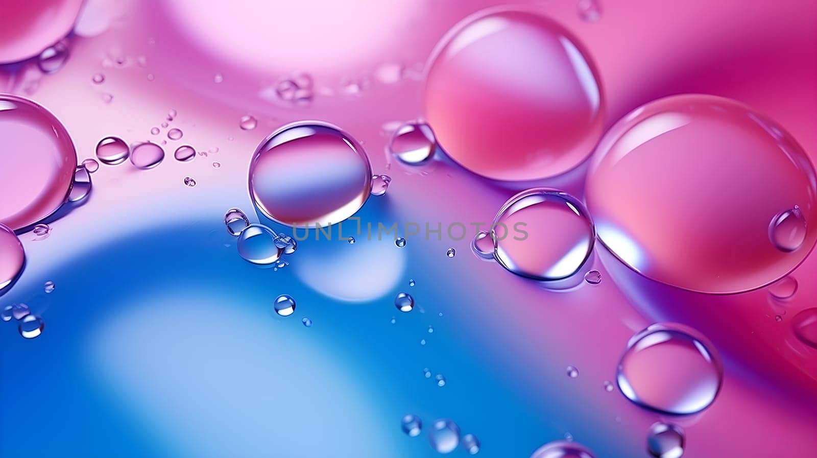 wallpaper with bubbles and colorful liquid - abstract background - AI generative