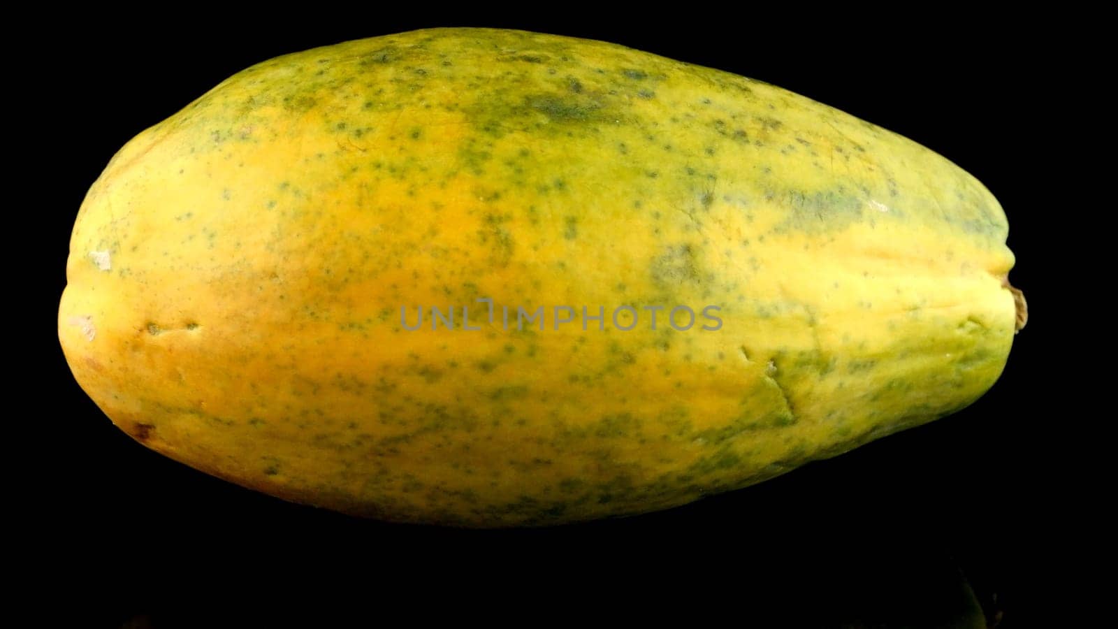 Papaya isolated on a black background