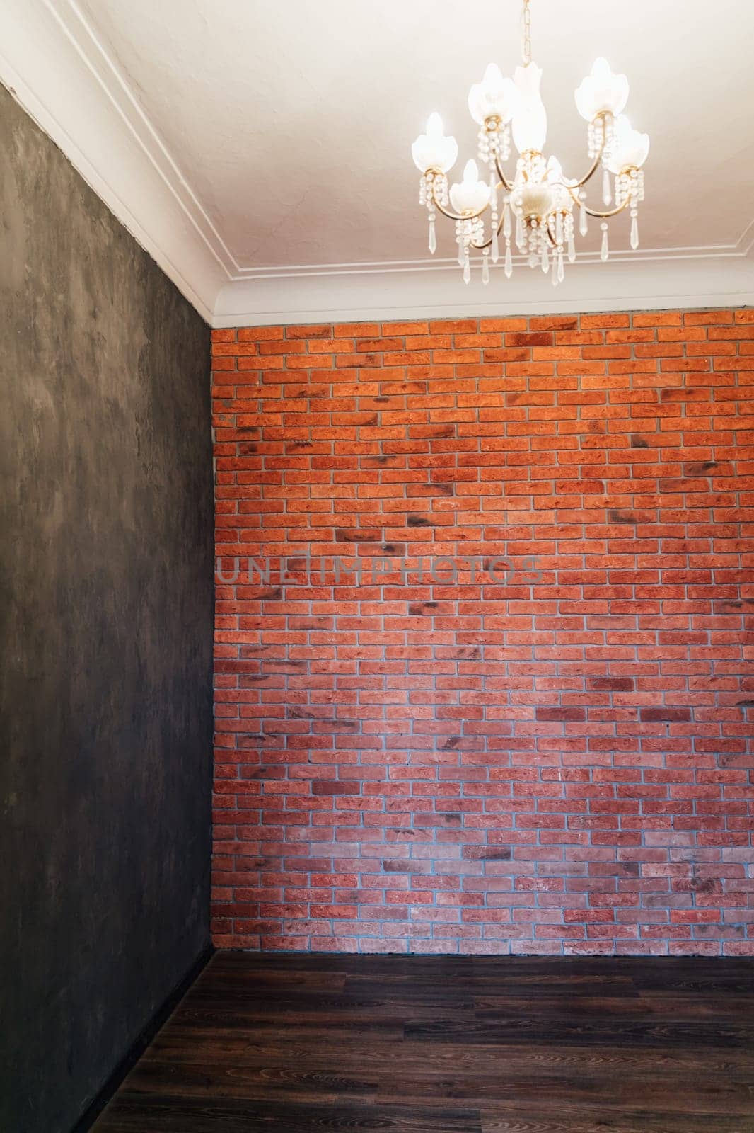 brick wall black background photo studio modern room by Simakov