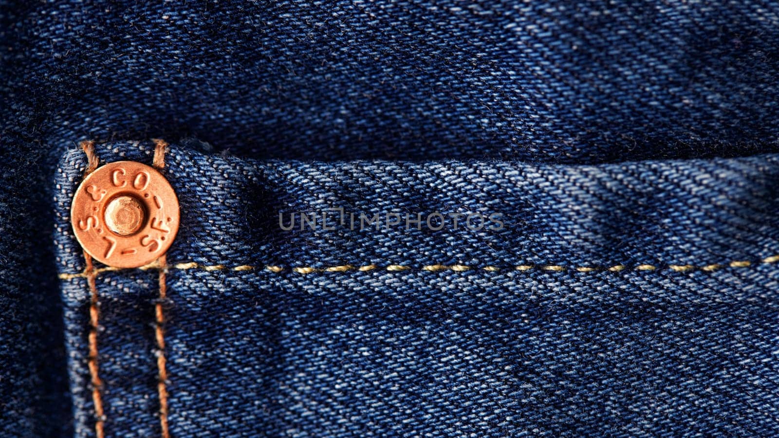 Close up of details of new LEVI'S 501 Jeans. Buttons and seams and pockets close-up. Classic jeans model. LEVI'S is a brand name of Levi Strauss and Co, founded in 1853. 31.12.2021, Rostov, Russia.