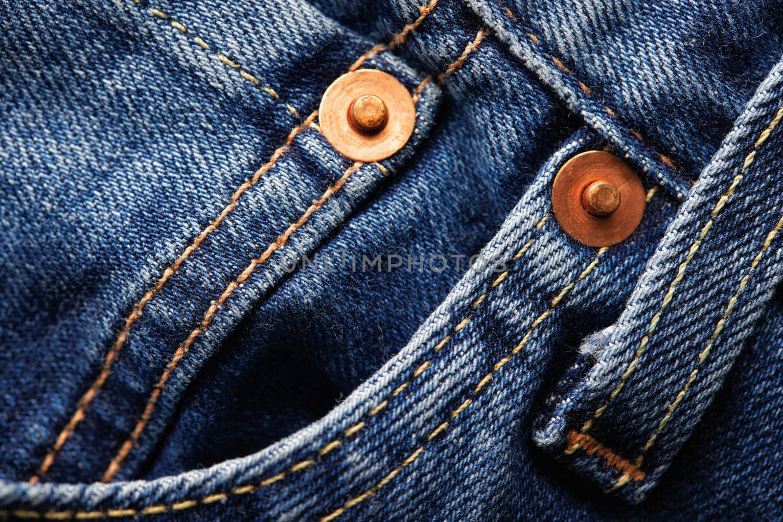 Close up of details of new LEVI'S 501 Jeans. Buttons and seams and pockets close-up. Classic jeans model. LEVI'S is a brand name of Levi Strauss and Co, founded in 1853. 31.12.2021, Rostov, Russia.