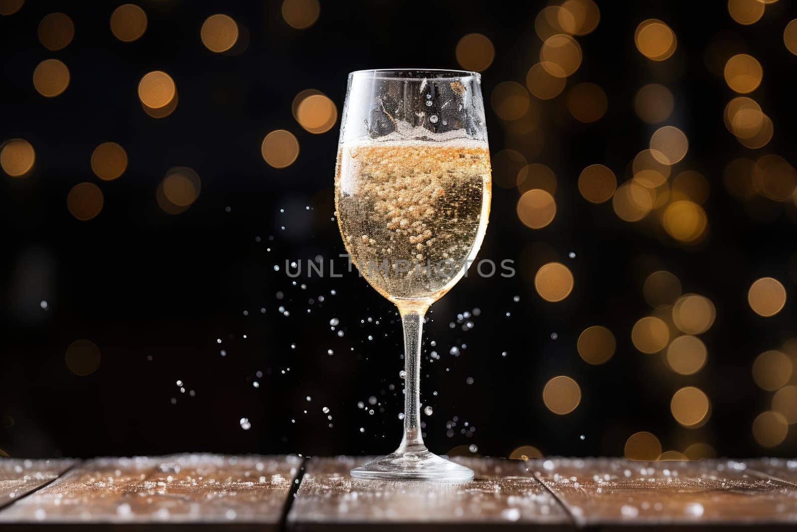 Champagne for Celebration and party in festival or Holiday. Generative AI.