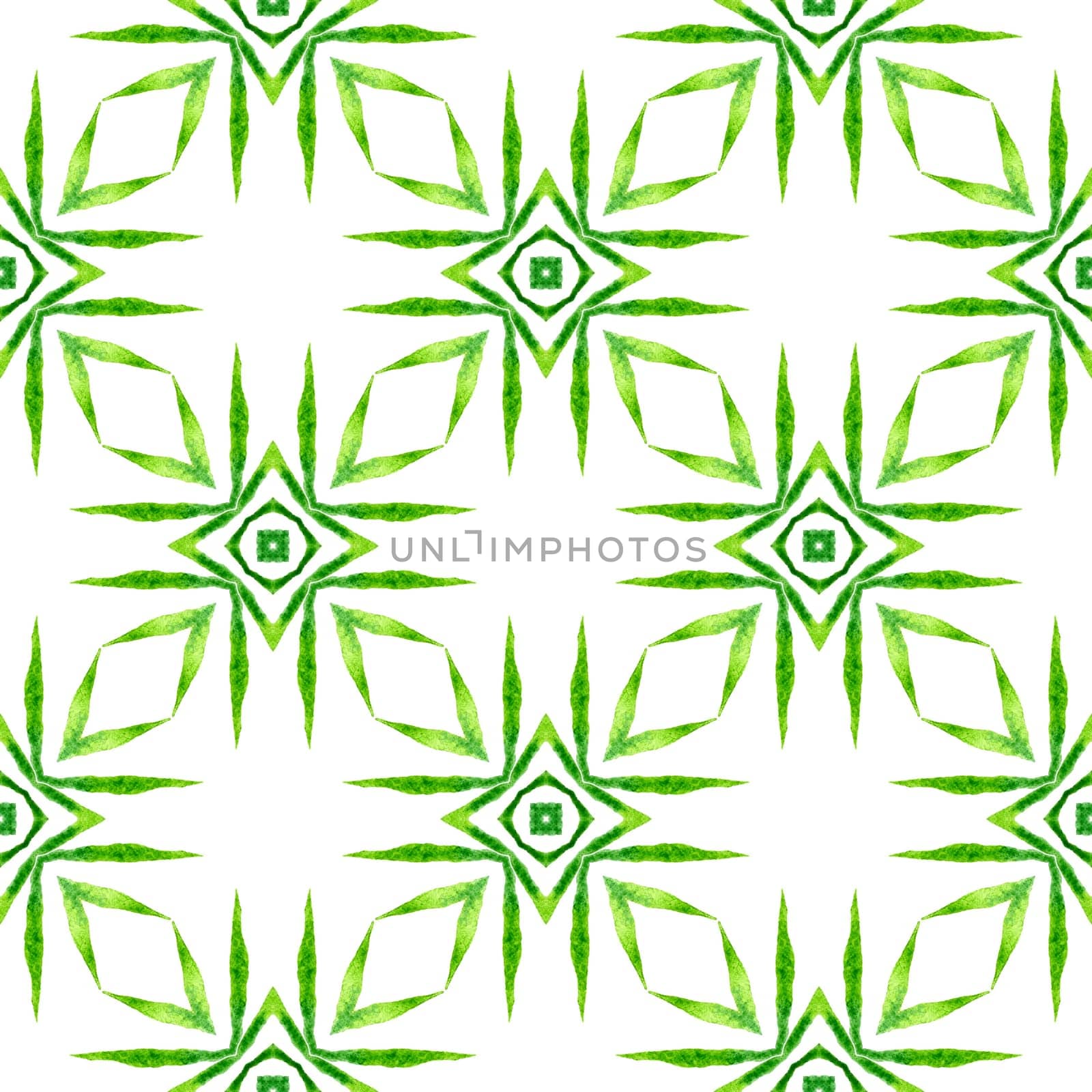 Oriental arabesque hand drawn border. Green fetching boho chic summer design. Arabesque hand drawn design. Textile ready lovely print, swimwear fabric, wallpaper, wrapping.