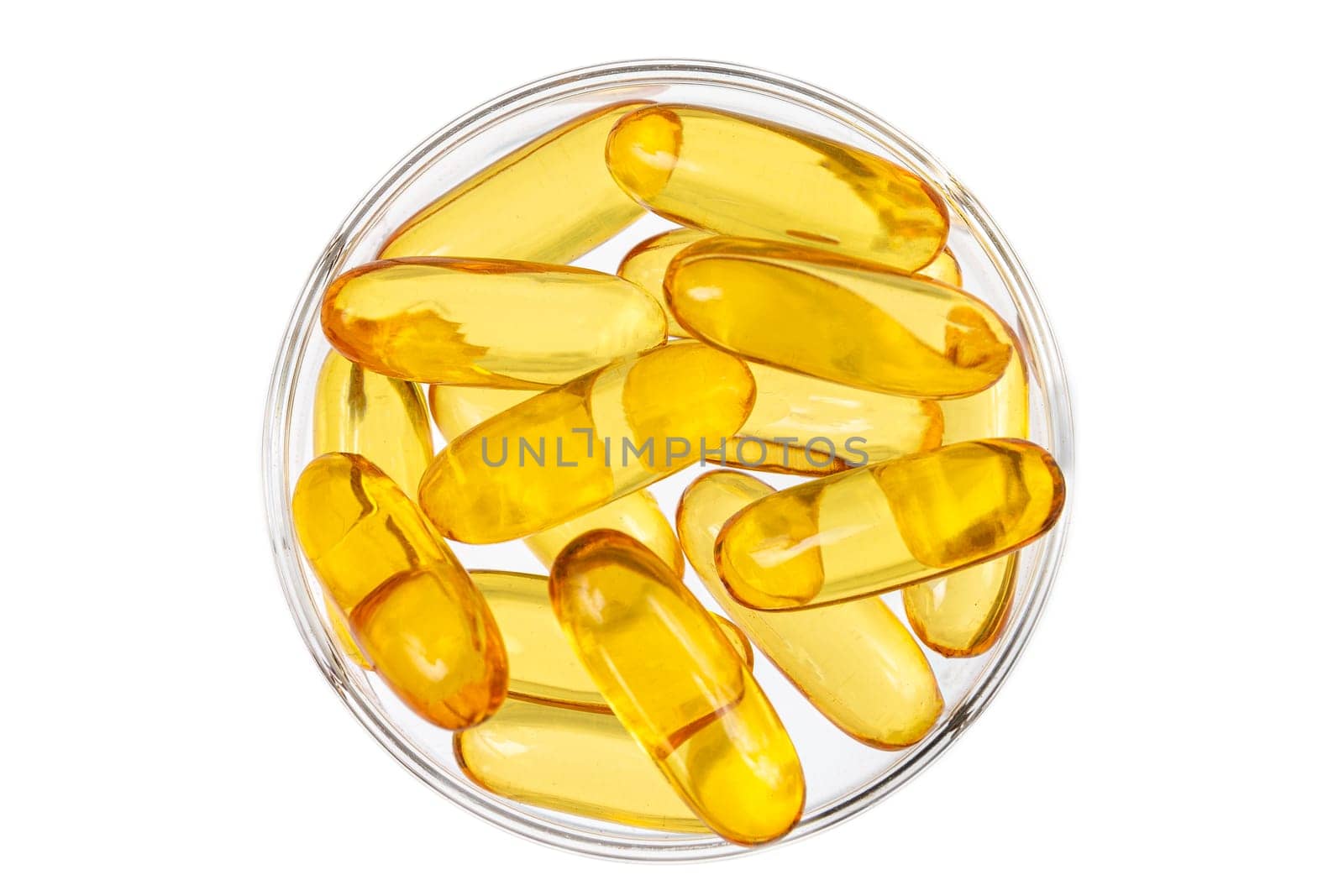 Close up of food supplement oil filled capsules suitable for: fish oil omega 3 omega 6 omega 9