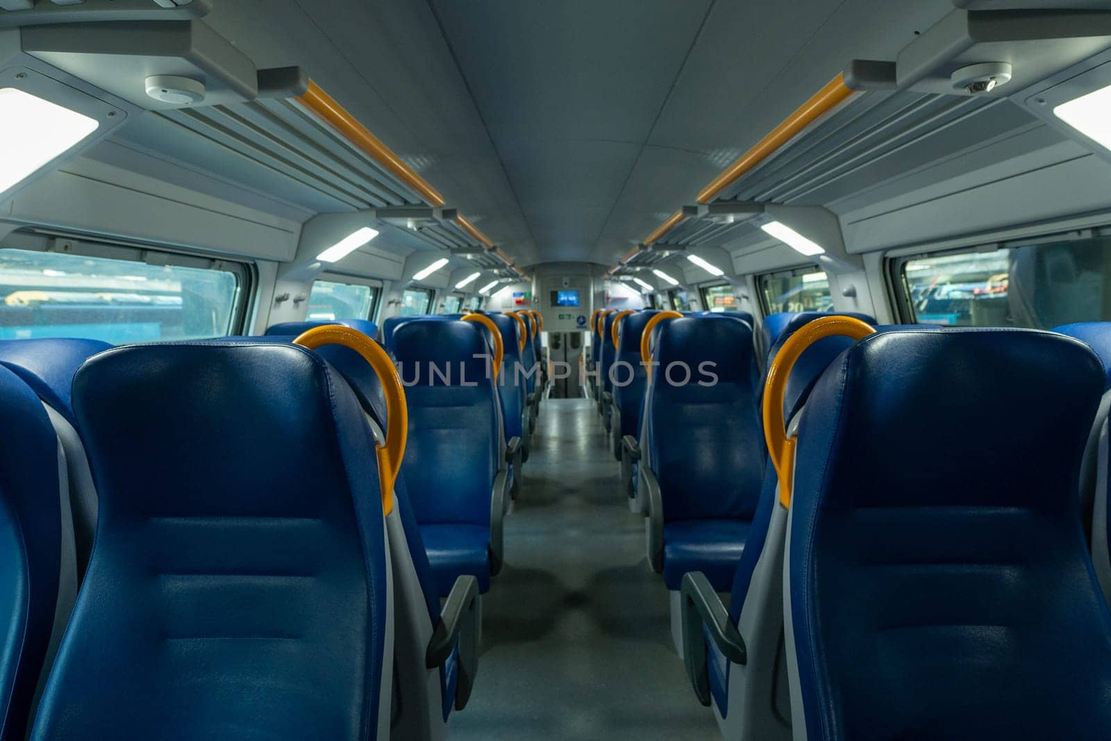 Rome, Italy: November 13, 2023: Intercity train at Rome Termini station in Rome to Ciampino airport in 2023 in Italy.