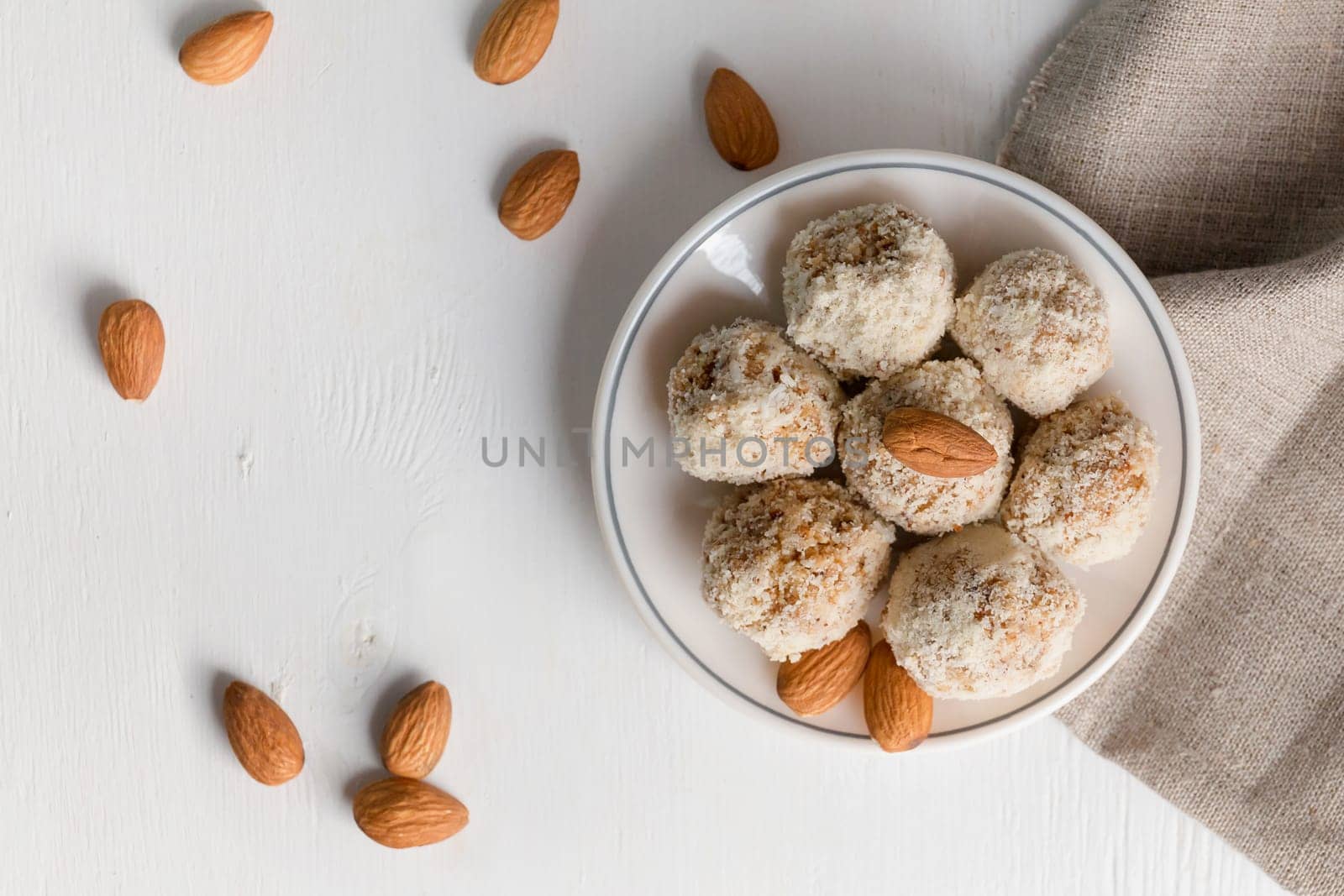 Indian dish. Nut balls. Ladu