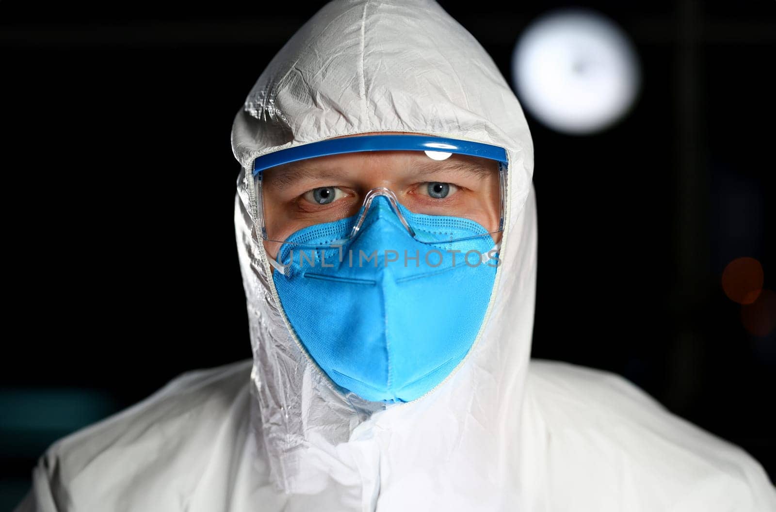 Chemist millennial portrait on the background of a chemical laboratory service staff service concept