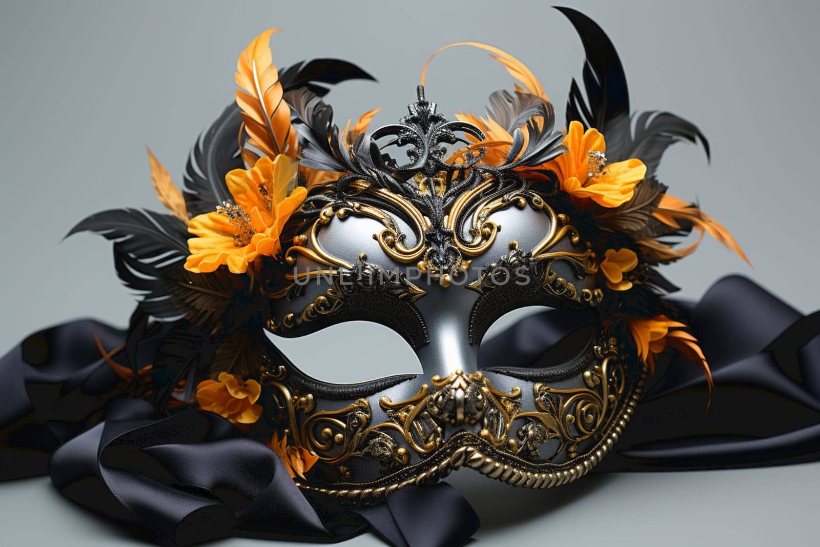 gold venetian mask isolated on a background by Andelov13