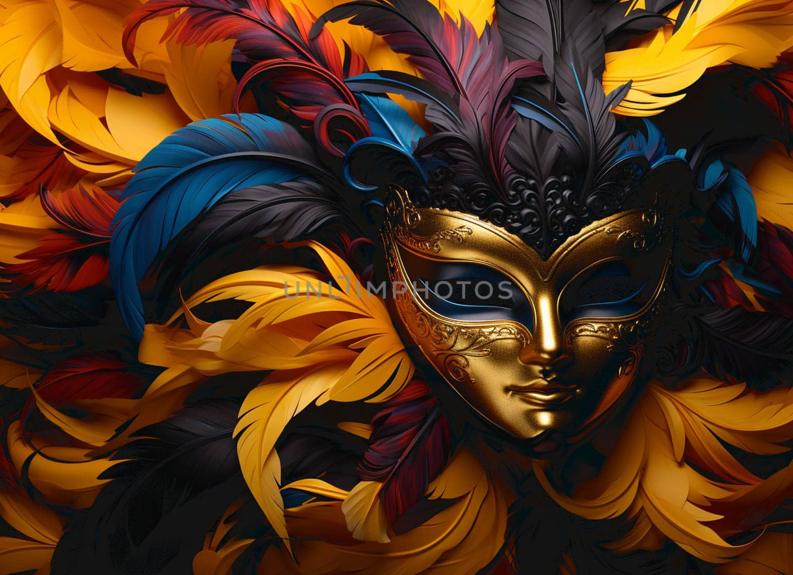 gradient Mardi gras illustration, background. by Andelov13