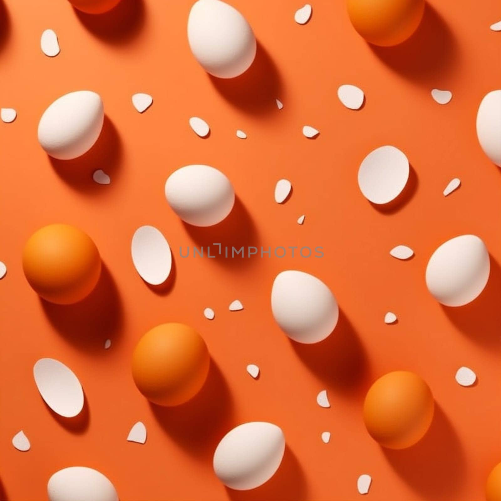 eat breakfast texture healthy art copy space holiday background food egg abstract shell white natural morning seamless easter background yellow pattern design easter. Generative AI.