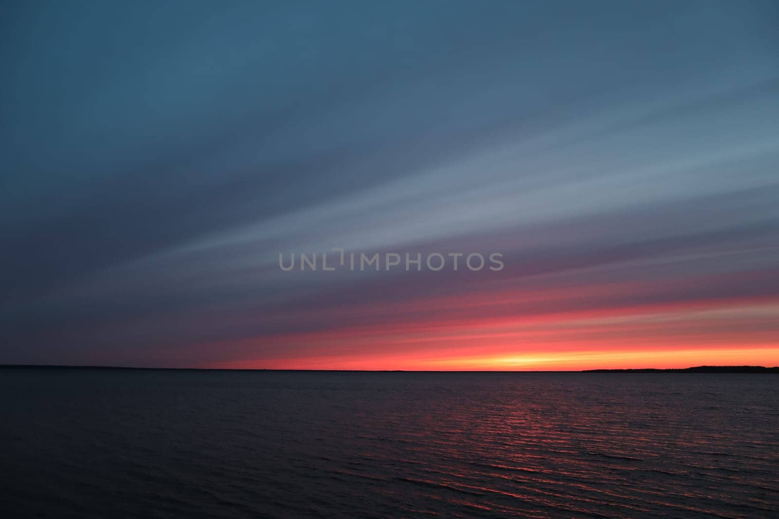 Colorful cloudy sky at sunset. Gradient color. Sky texture. Beautiful abstract nature sunset as background.