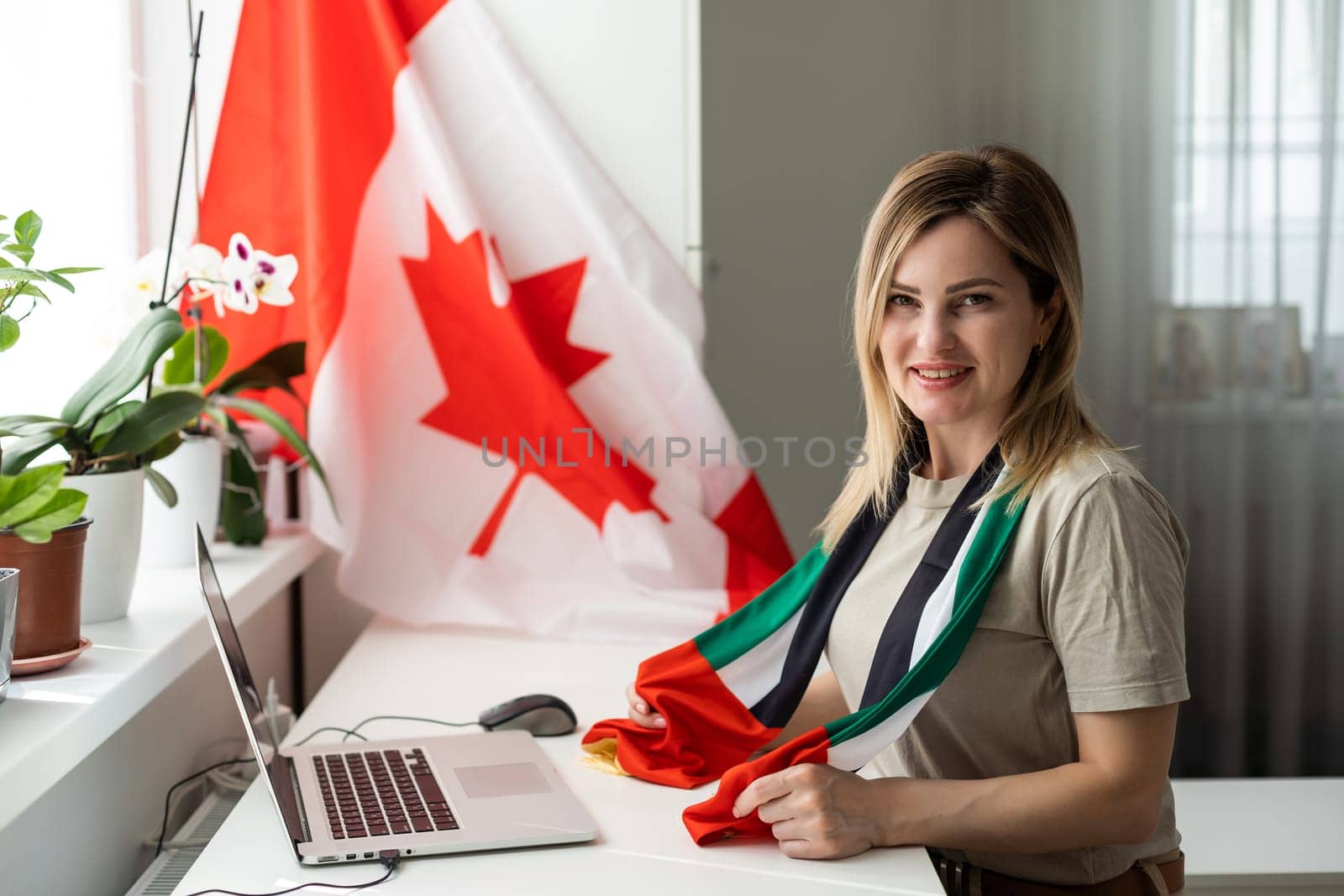 Canada National Flag Business Communication Connection Concept by Andelov13