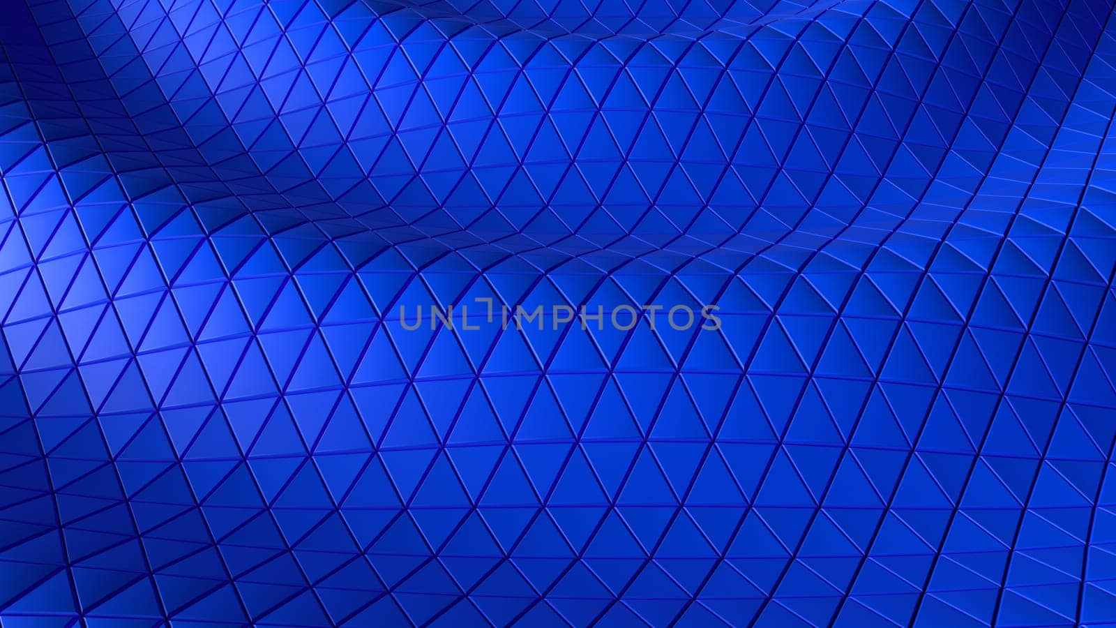 Background of triangles forming a blue wave. by ImagesRouges