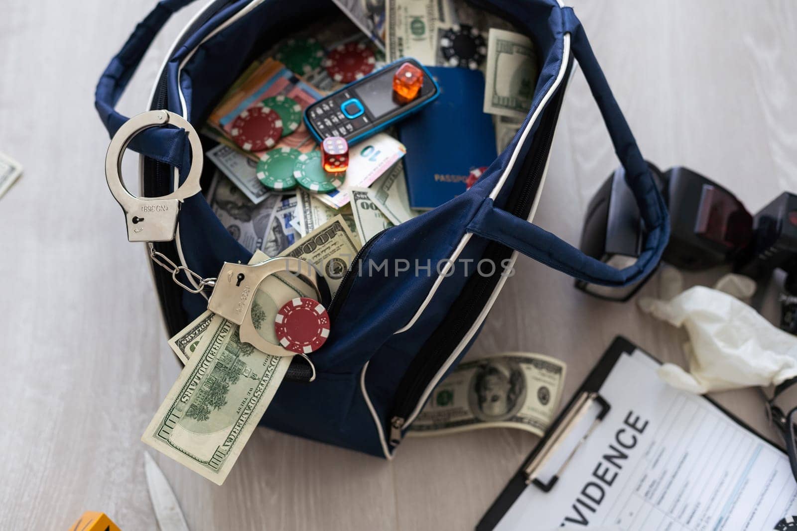 Stacks of money in plastic bag by Andelov13