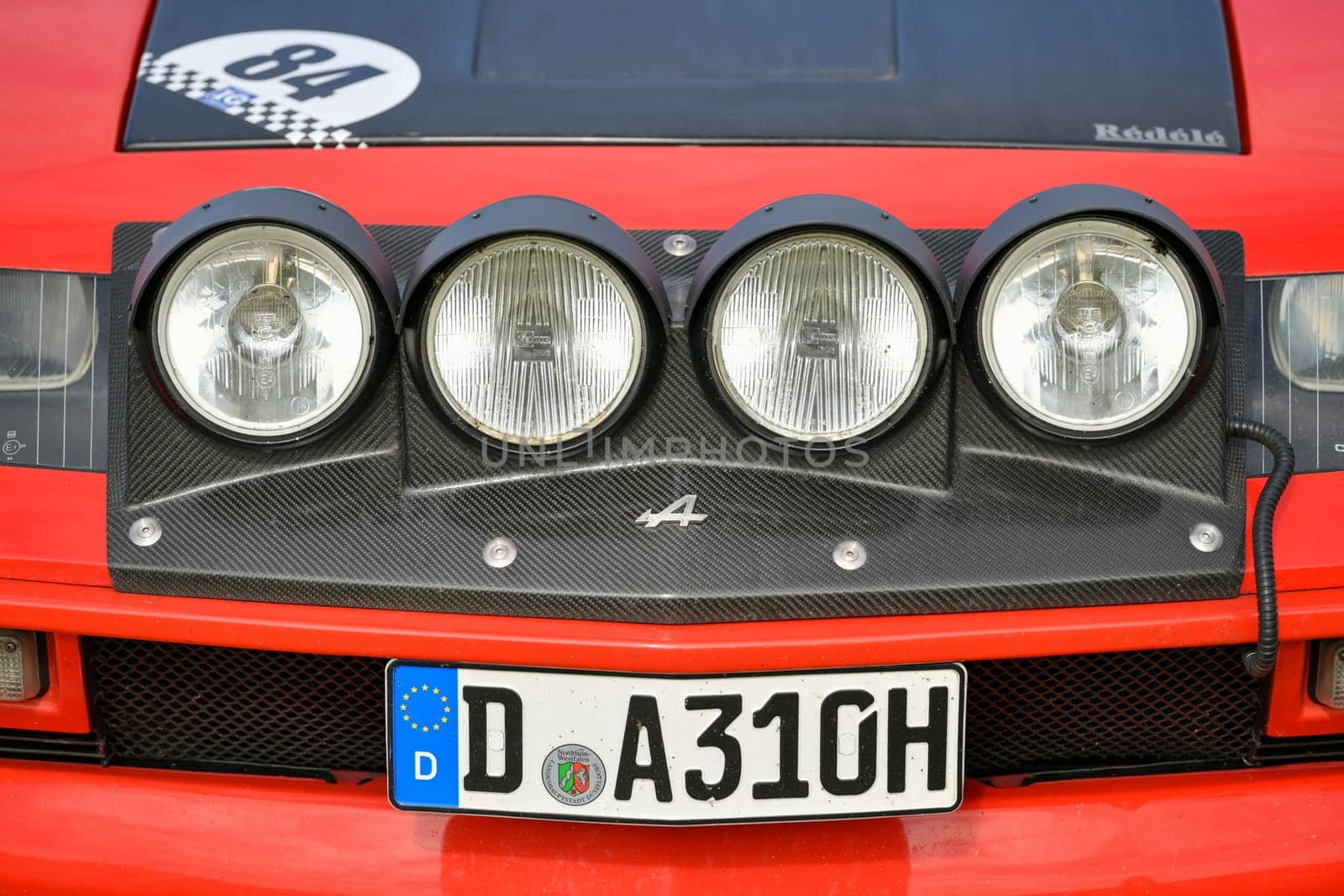 DIEPPE, FRANCE - MAY 29, 2022: Alpine car modele A610 exposition Vintage and classic Cars.