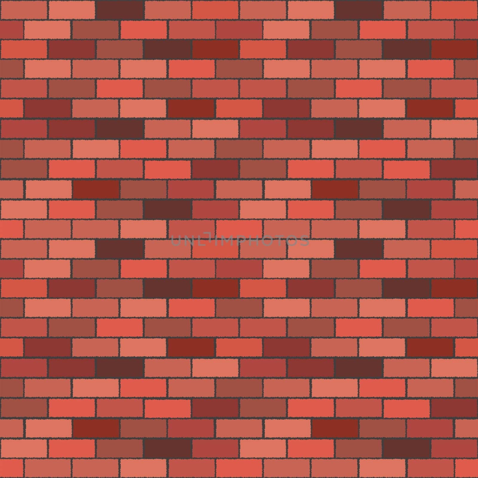 Red brick wall seamless pattern