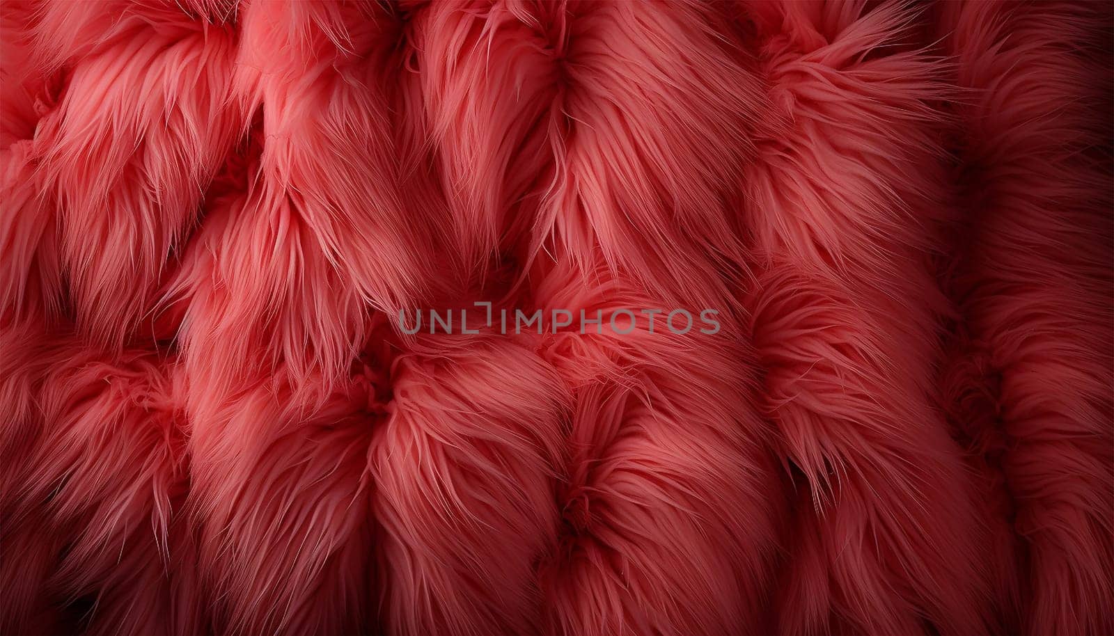 Red dark fur background texture. Close-up of lapin colored fur for texture or background. Colorful fabric wool natural by Annebel146