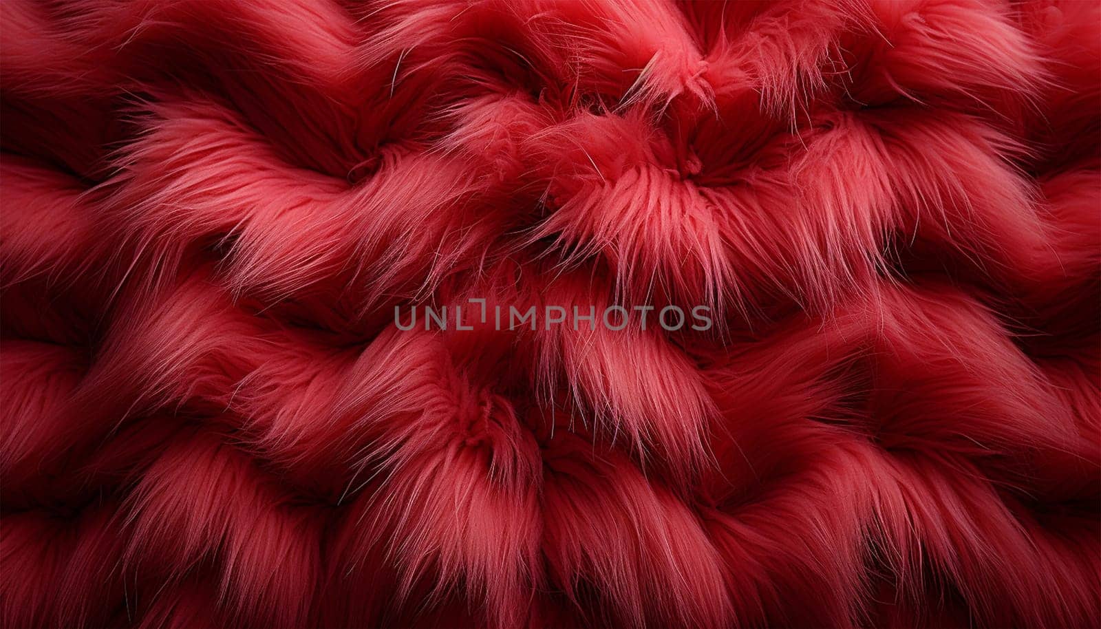 Red dark fur background texture. Close-up of lapin colored fur for texture or background. Colorful fabric wool natural by Annebel146