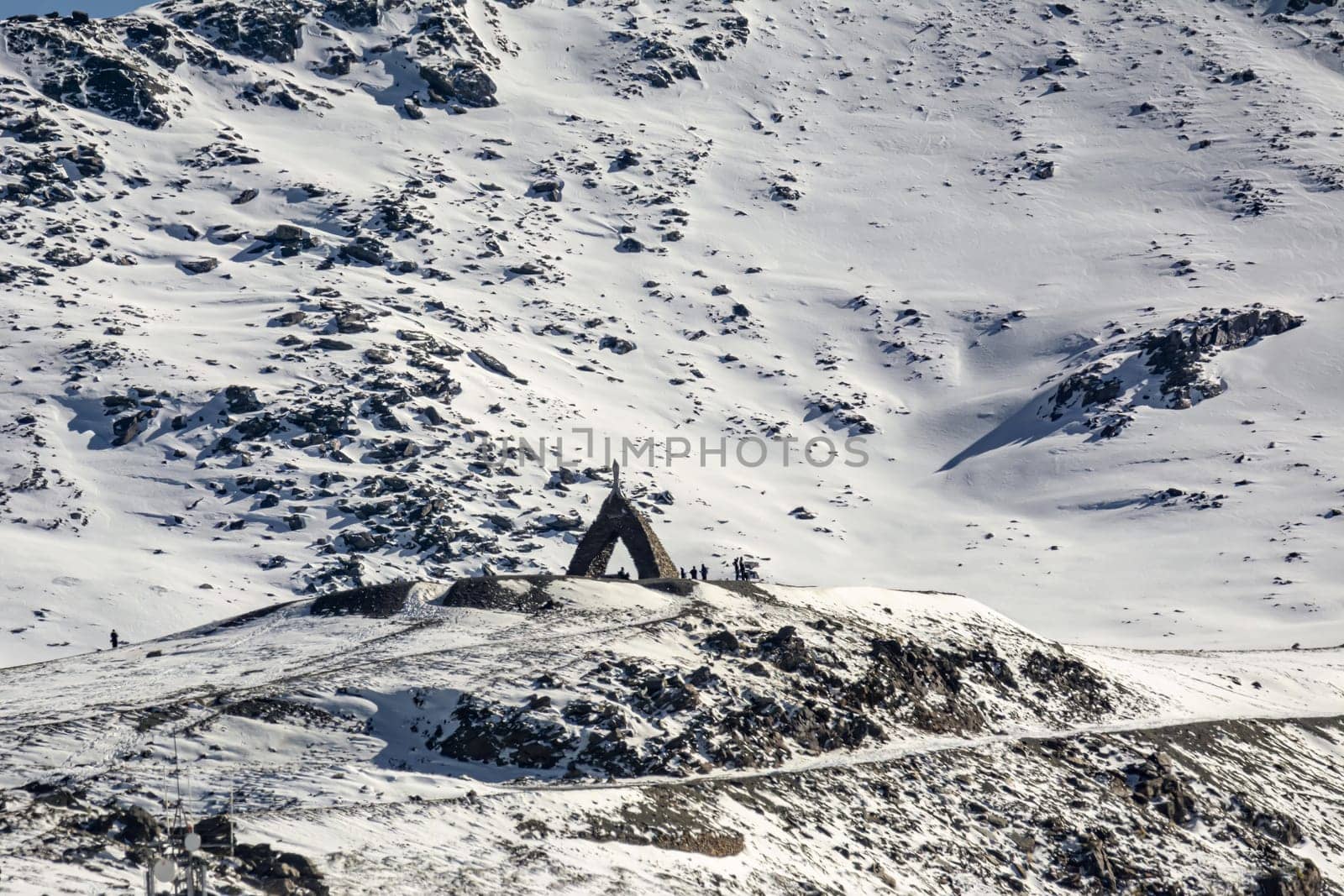 panoramic view of the route of the veleta, virgen de las nieves in sierra nevada, granada,andalucia , spain,