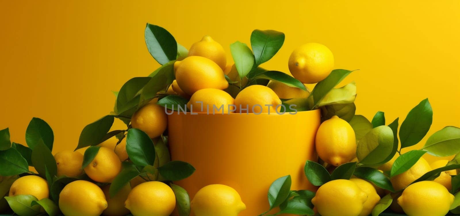 fruit summer natural yellow healthy creative food fresh juicy background lemon. Generative AI. by Vichizh