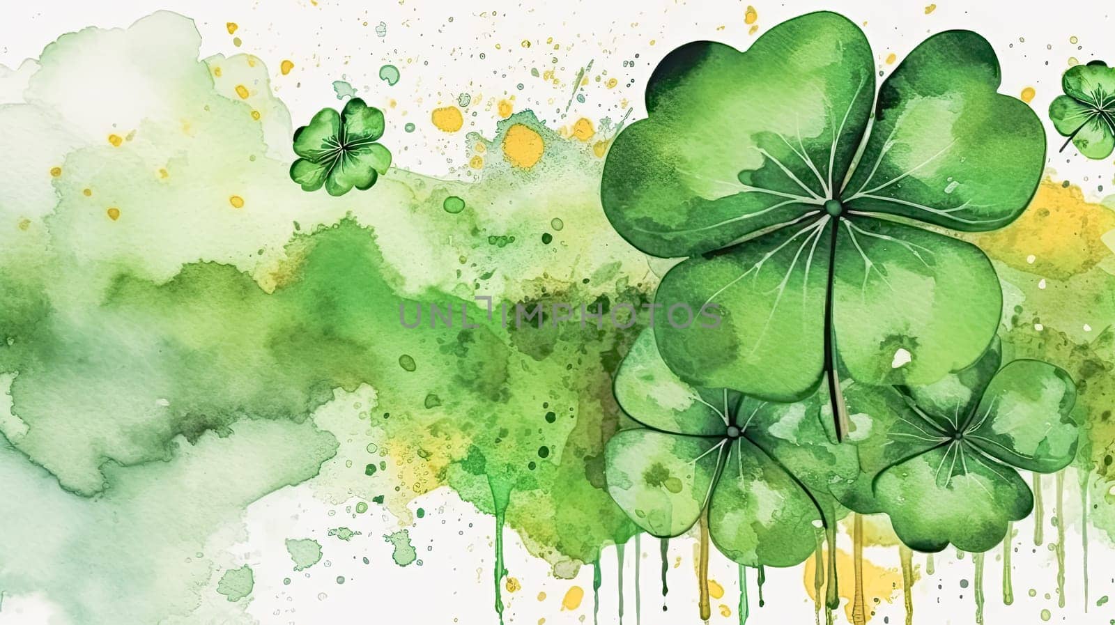 watercolor masterpiece featuring the iconic clover by Alla_Morozova93