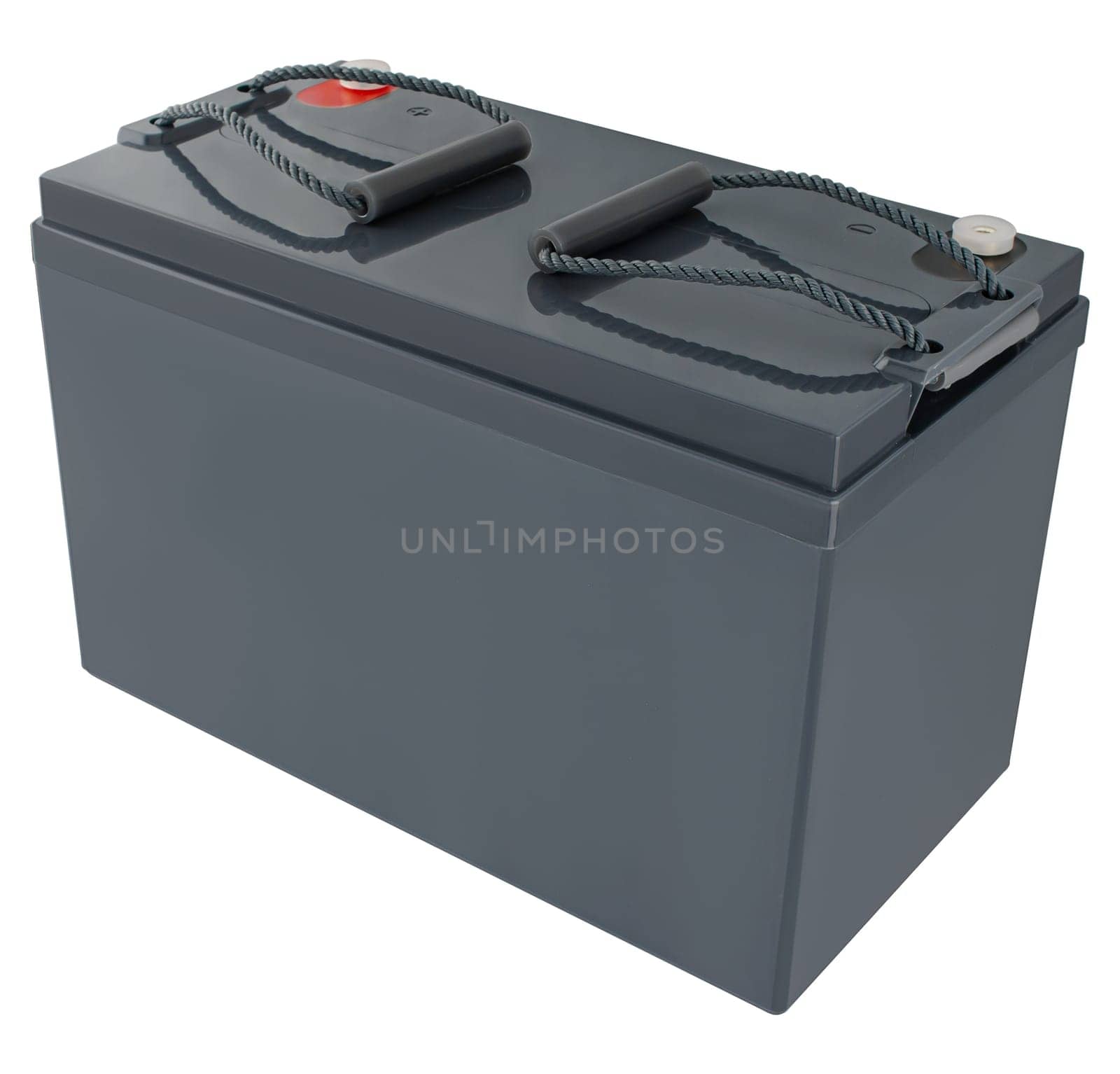 industrial battery, high capacity, on white background in insulation