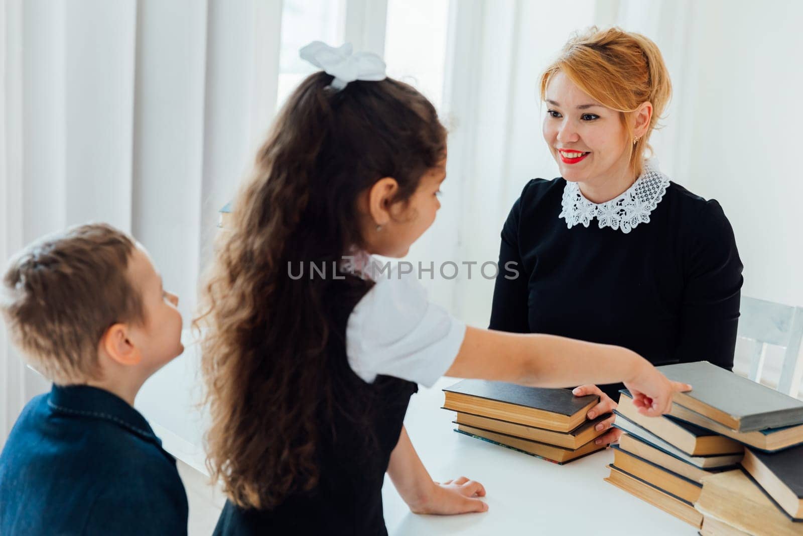 teaching children at school in lesson