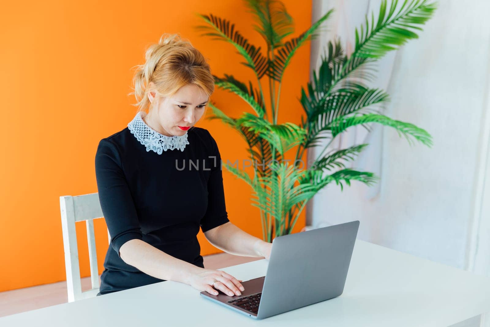 Woman Business Online On Computer by Simakov