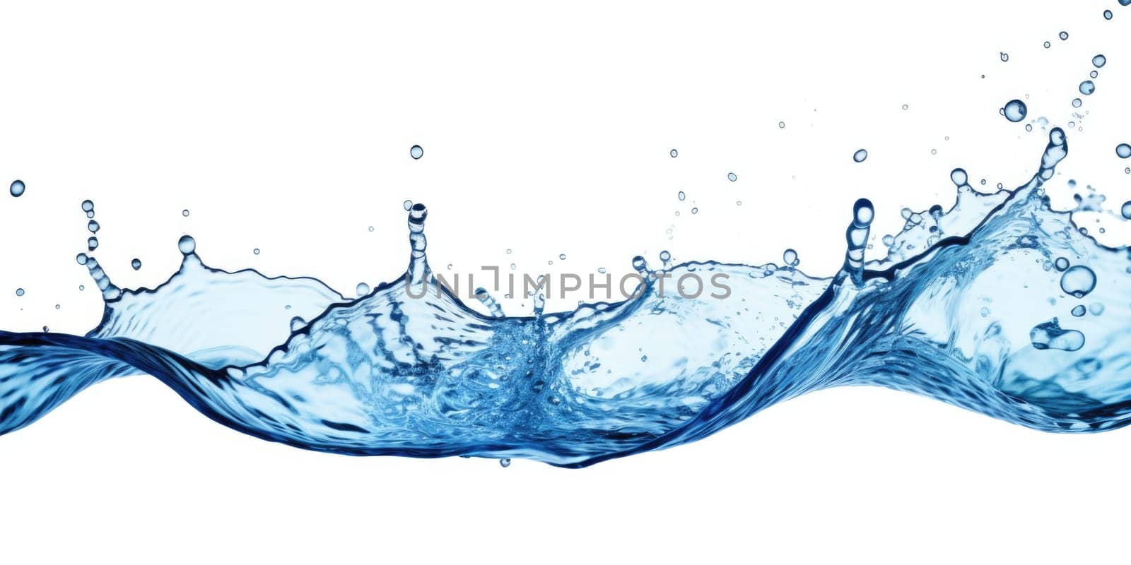 water splash isolated on white background. AI Generated by Desperada