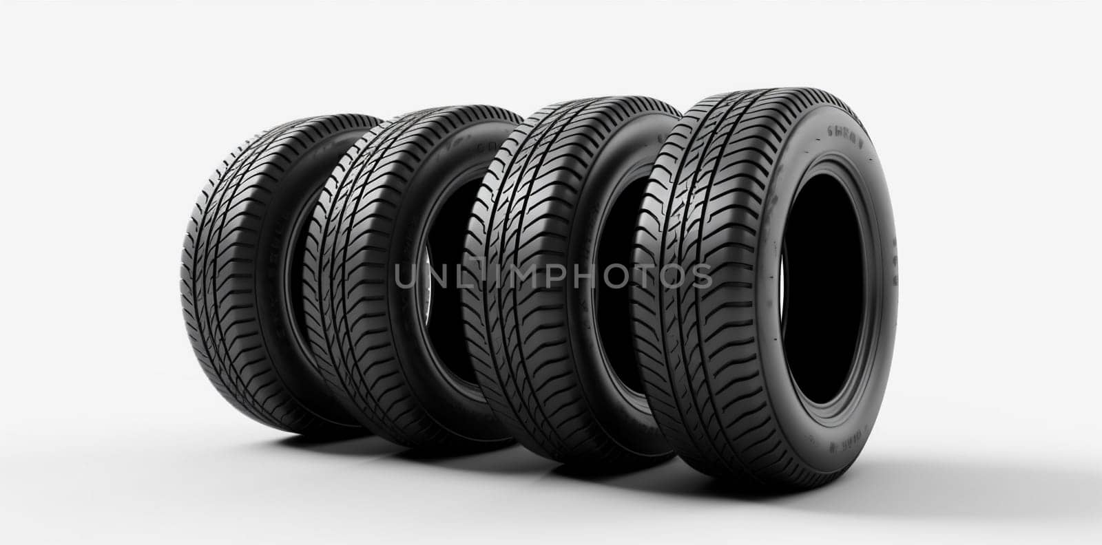 car object automotive tyre automobile wheel tire auto background rubber isolated. Generative AI. by Vichizh