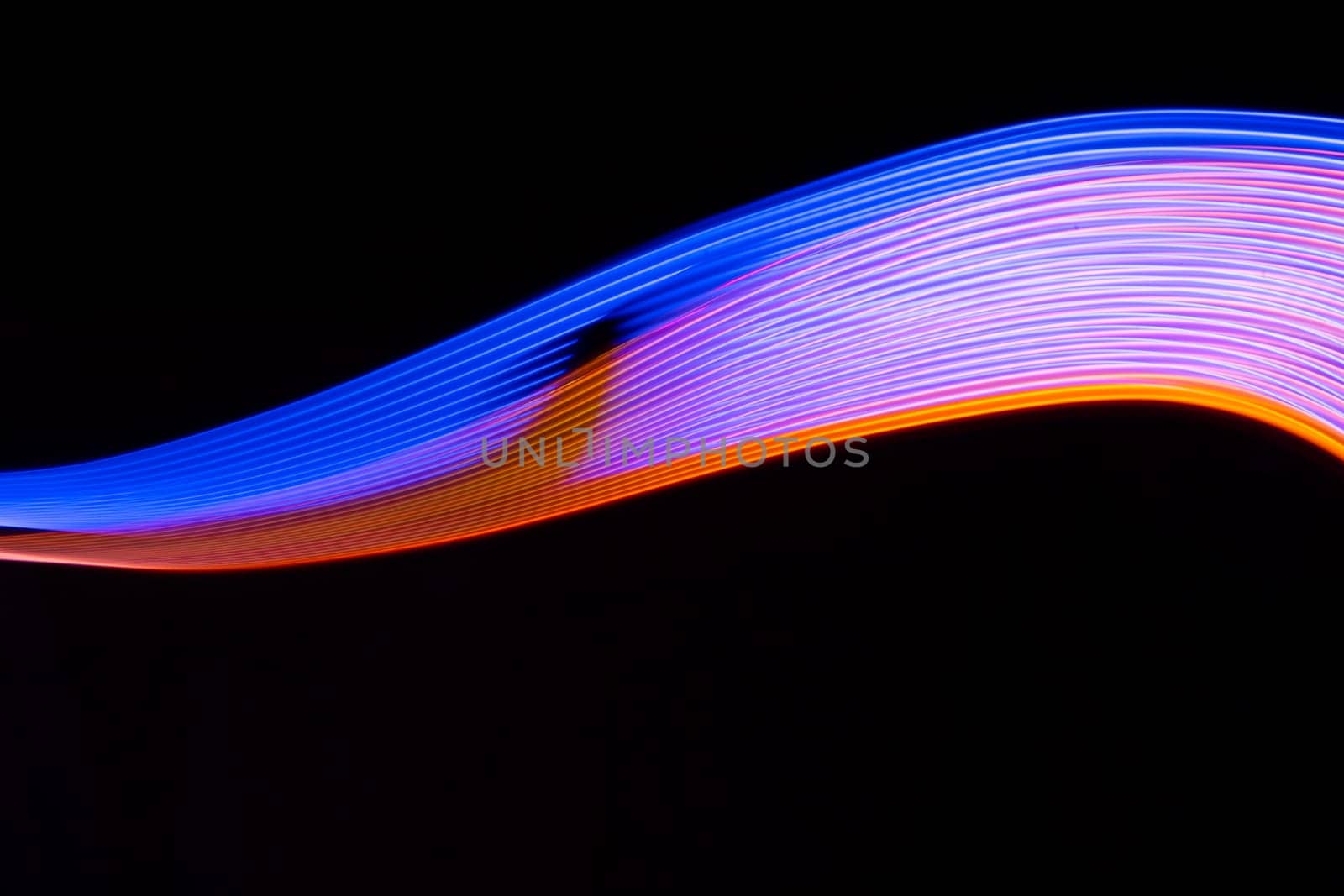 Abstract technology banner design. Digital neon lines on black background. by PaulCarr