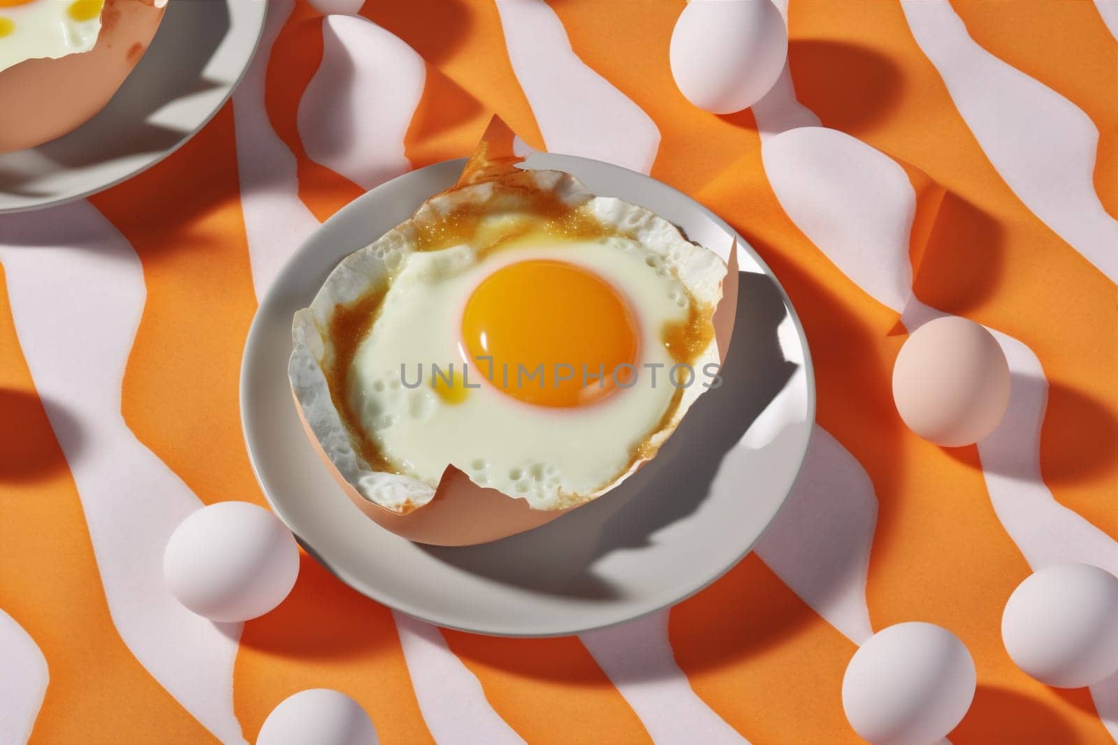 easter decoration tasty yolk eggshell background background white yellow texture meal egg morning bright pattern breakfast easter food protein background wallpaper yellow healthy. Generative AI.