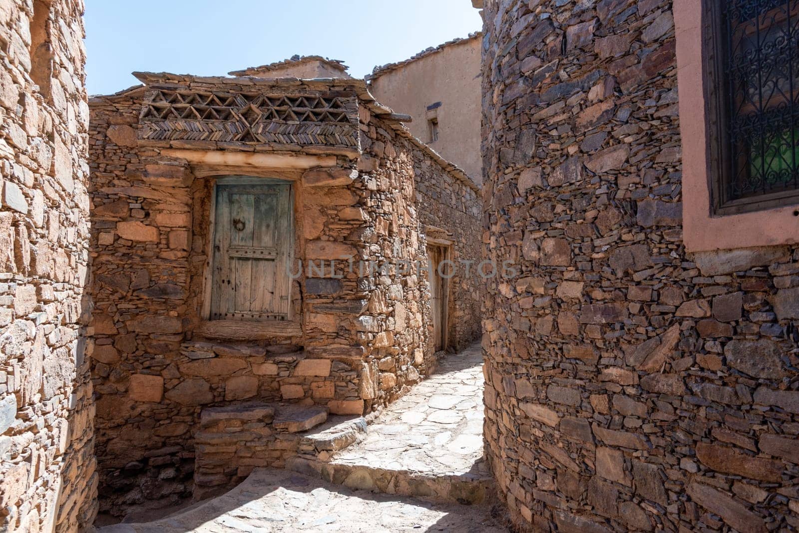 Old ancient door in a Moroccan village in the Anti-Atlas mountains