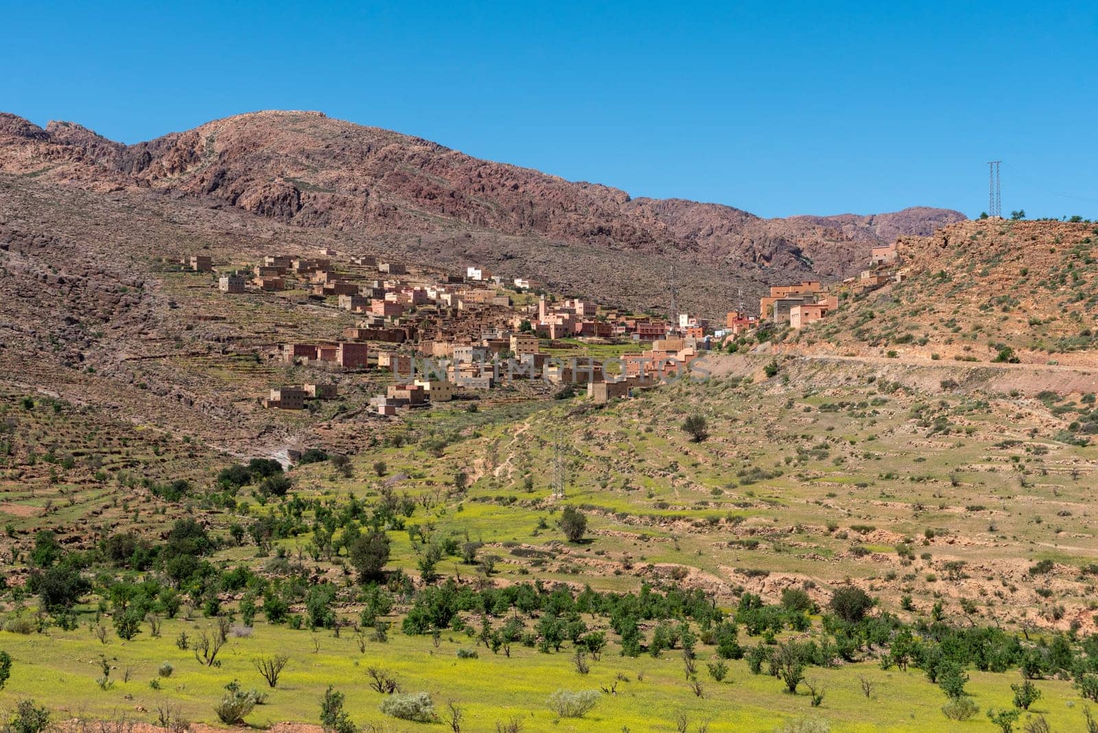 A small village in the Anti-Atlas mountains in Morocco