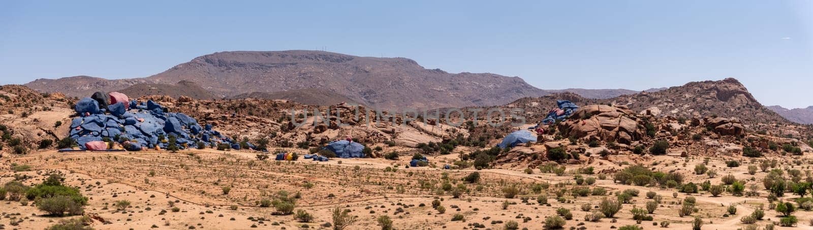 Famous painted rocks in the Tafraoute valley in Southern Morocco by imagoDens