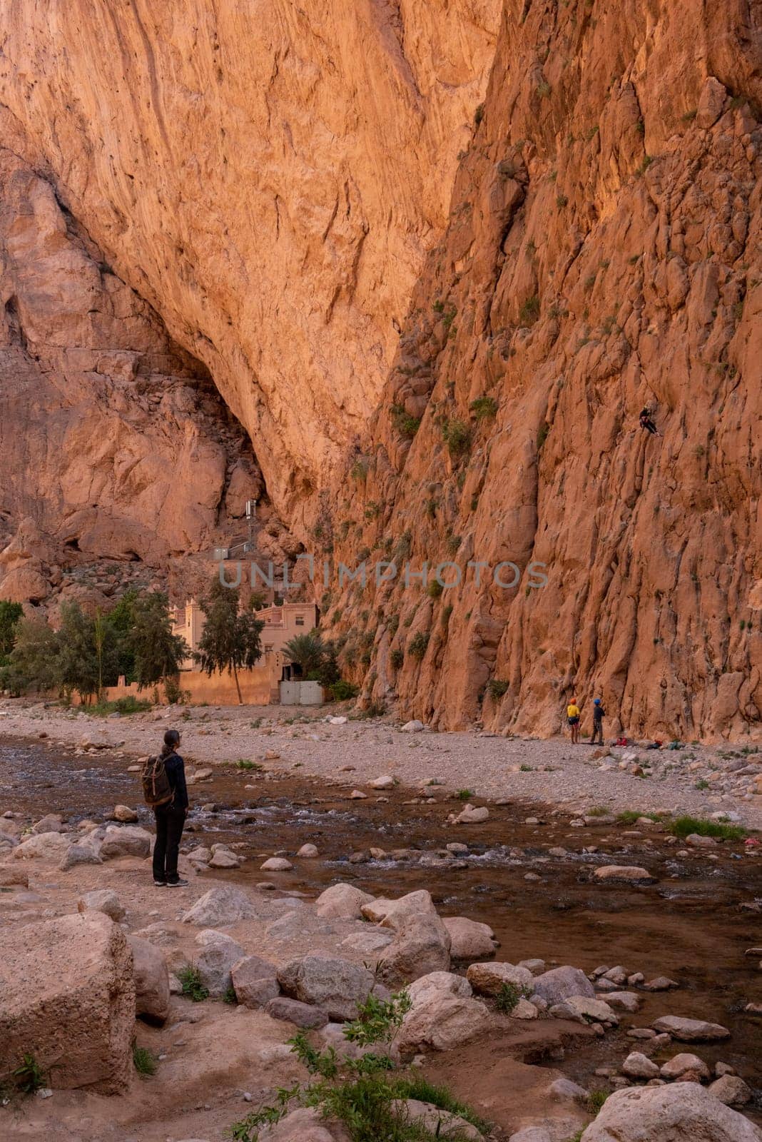 Impressive steep Todra gorge in the Atlas mountains of Morocco