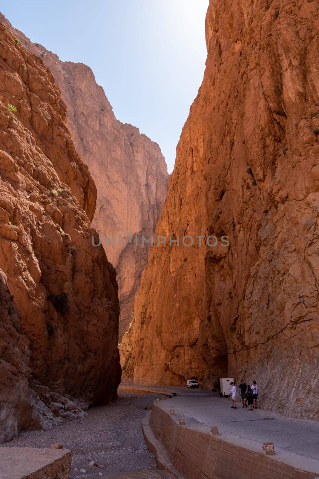 Impressive steep Todra gorge in the Atlas mountains of Morocco