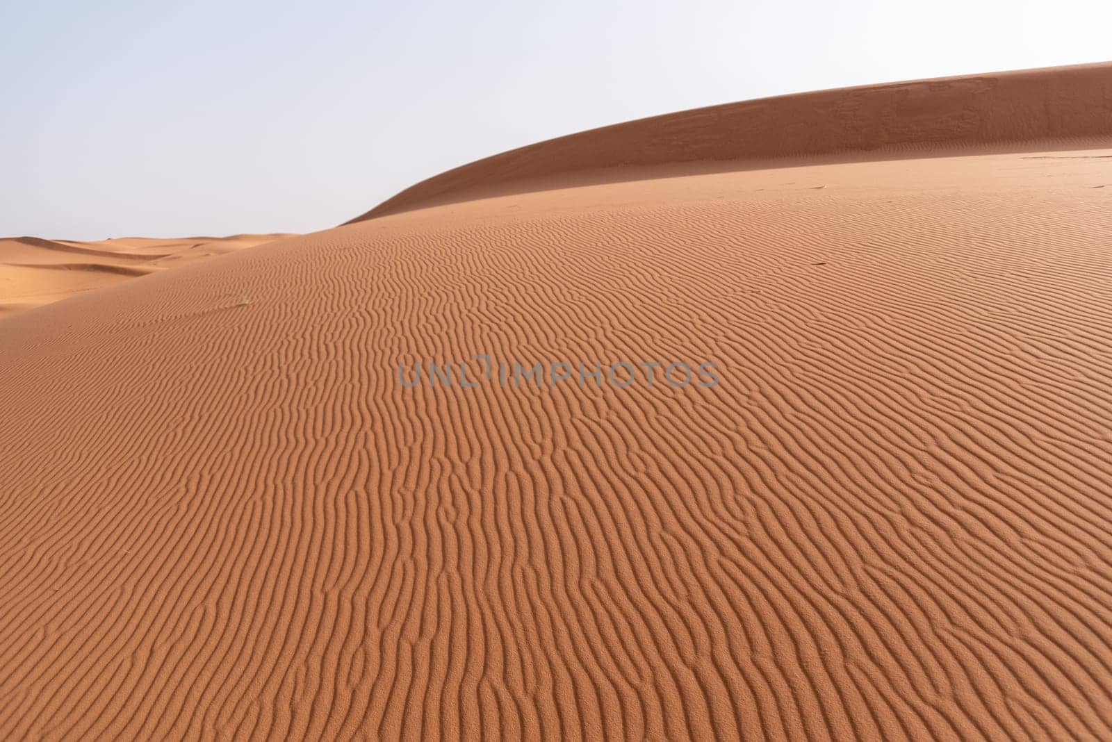 Picturesque dunes in the Erg Chebbi desert, part of the African Sahara, Morocco