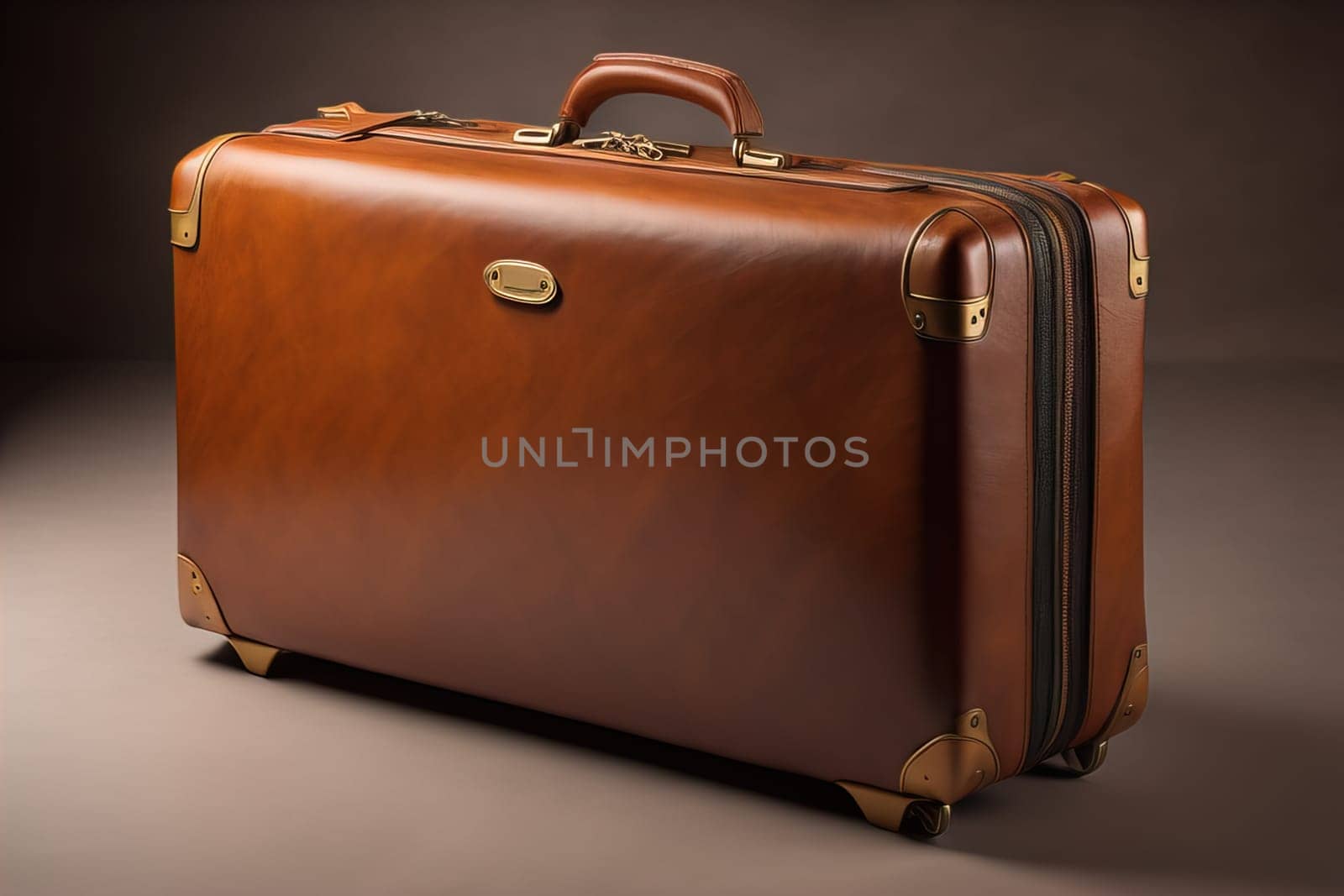 a travel suitcase isolated on a solid color background. ai generative