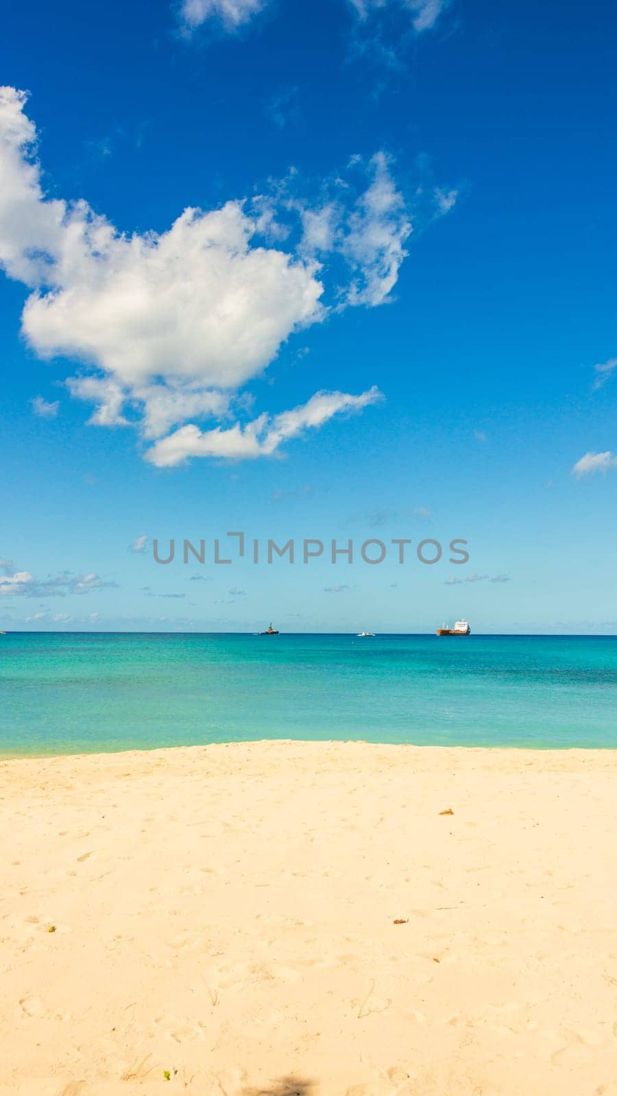 Barbados Island's Sandy Paradise Beach, Caribbean Island