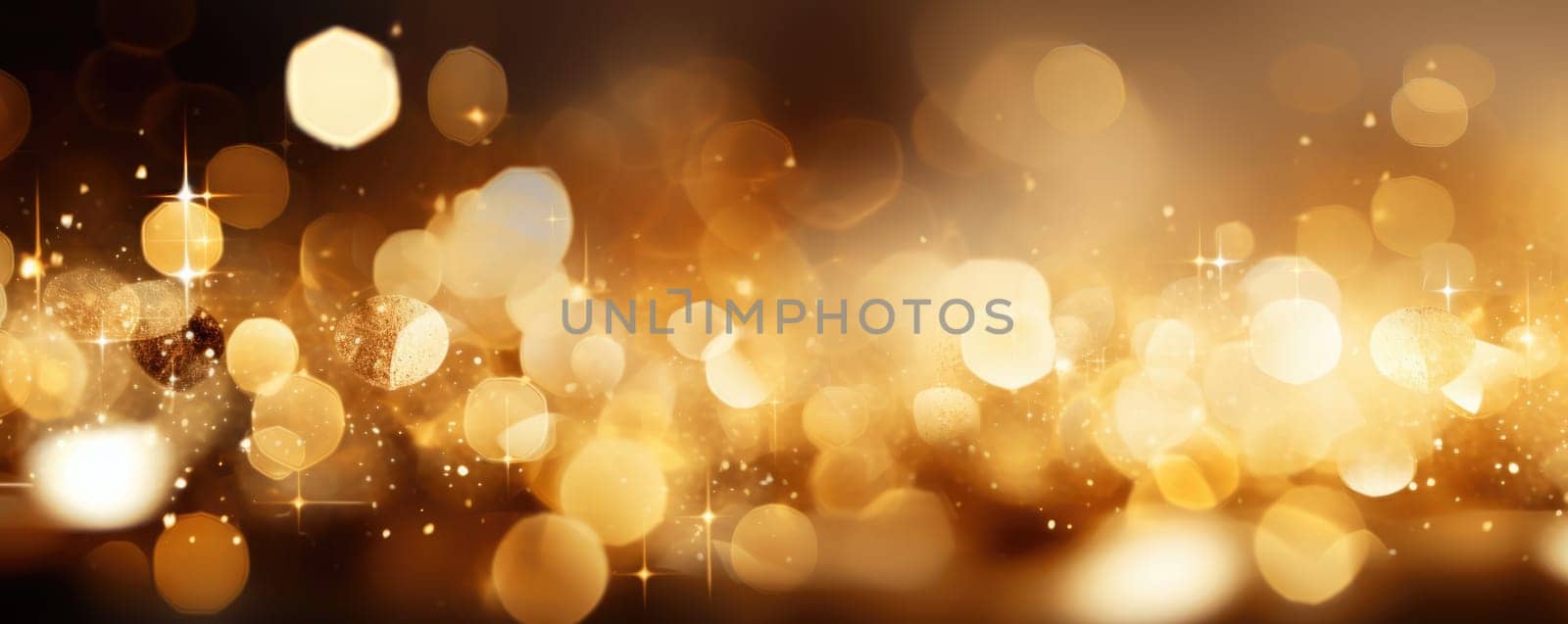 gold bokeh abstract background. AI Generated