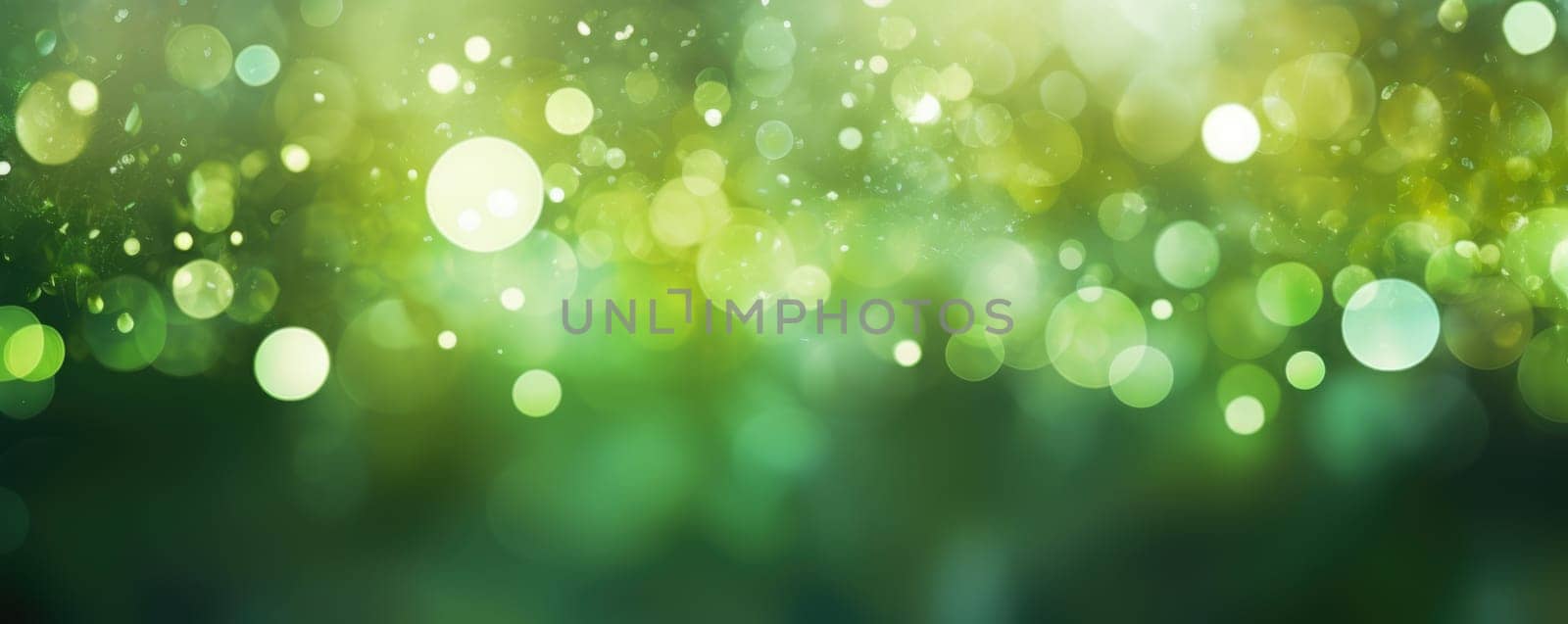 green bokeh abstract background. AI Generated